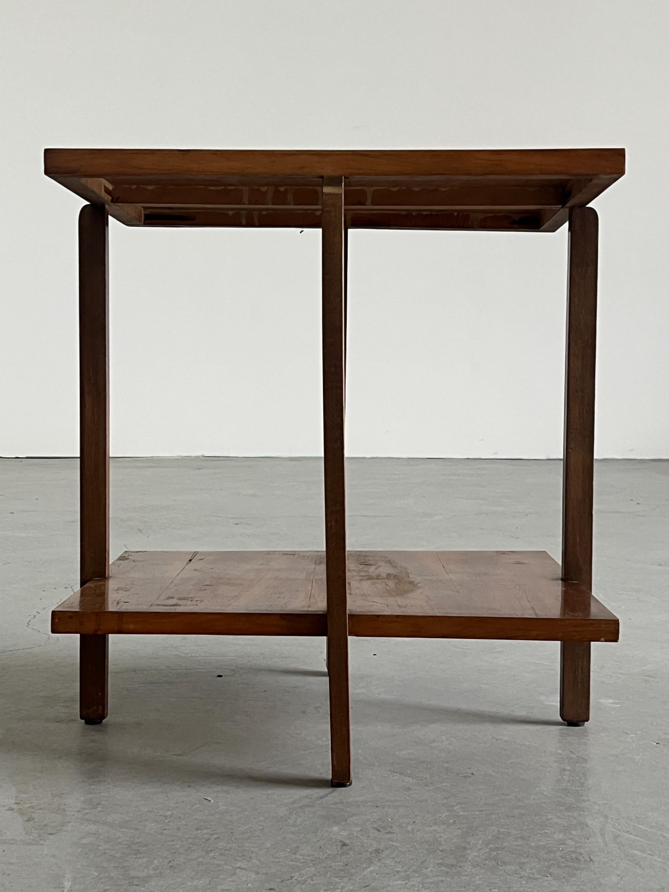 Art Deco Checkerboard Side Table