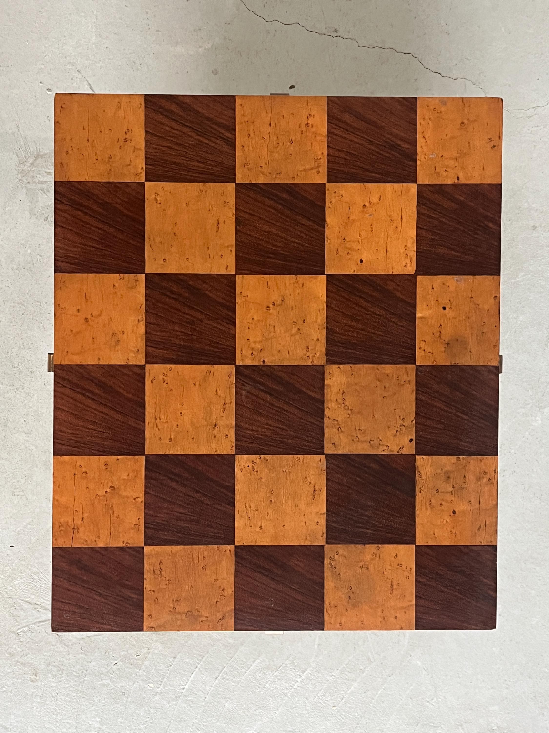 Art Deco Checkerboard Side Table