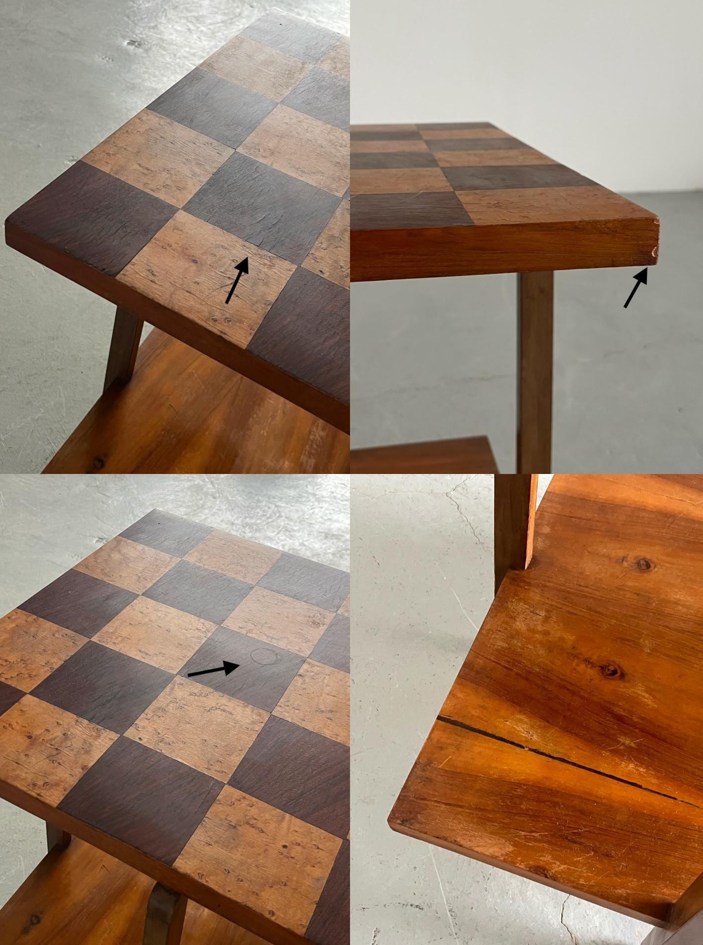 Art Deco Checkerboard Side Table