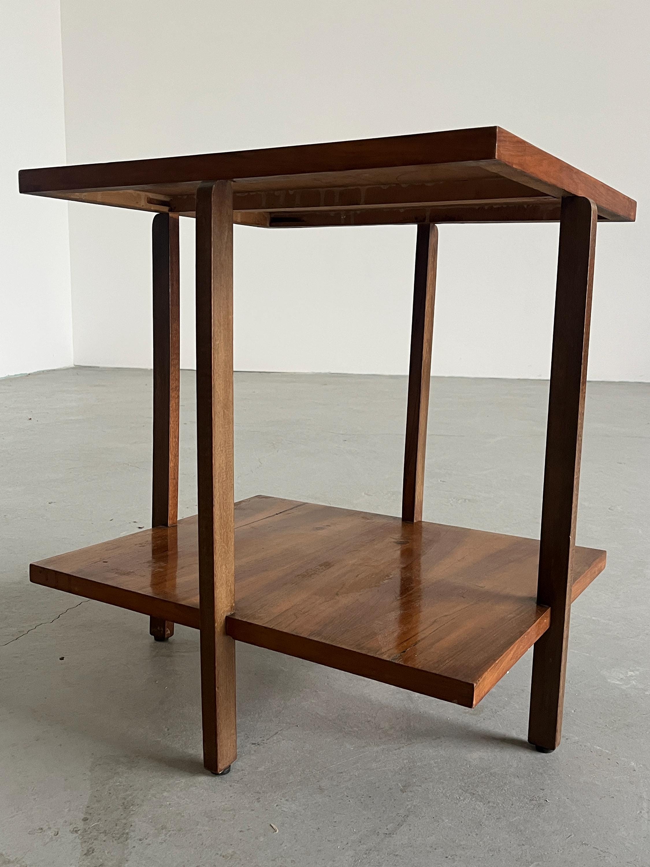 Art Deco Checkerboard Side Table