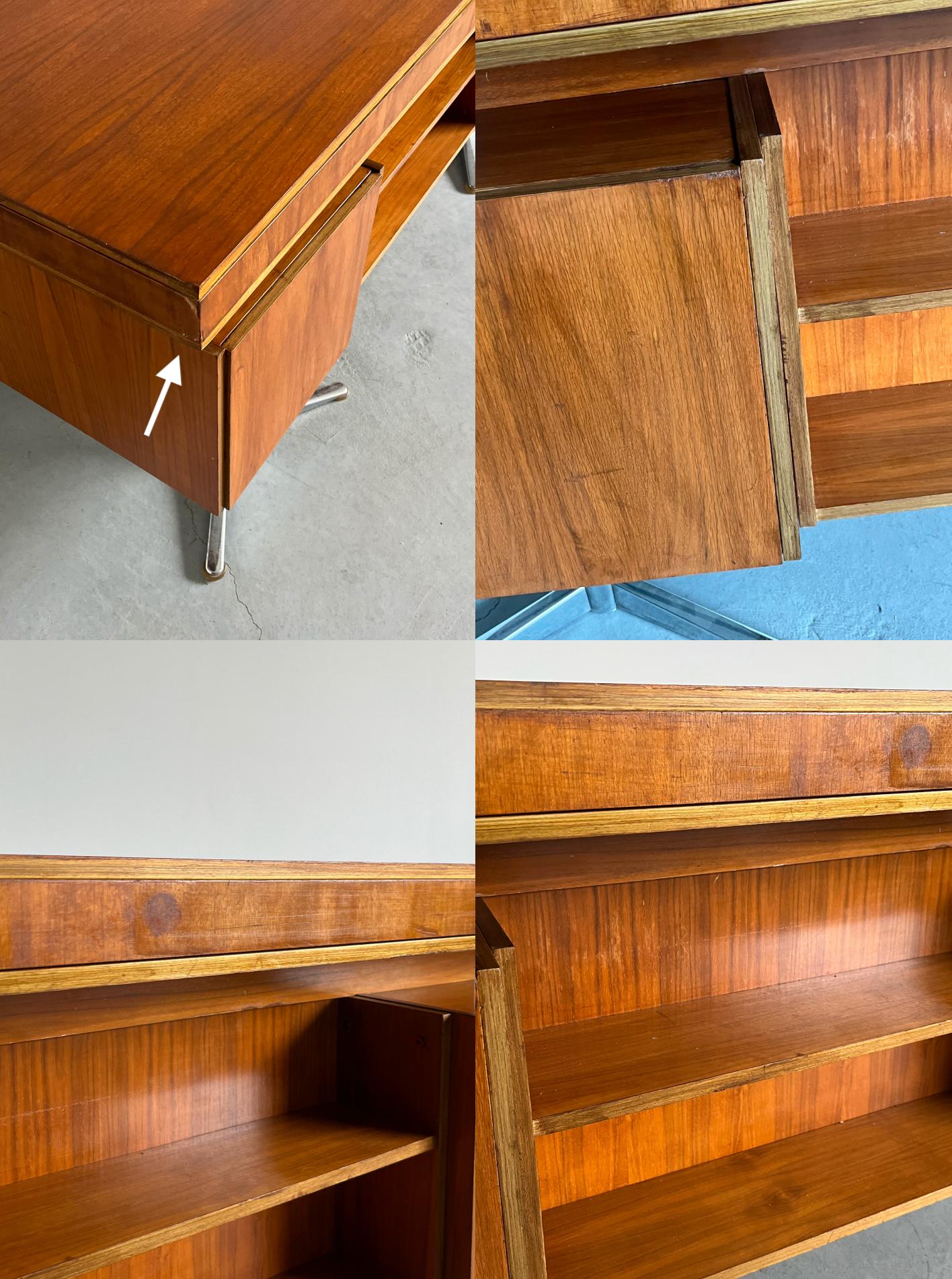 Mid-Century Executive Desk in Walnut Veneer, West Germany
