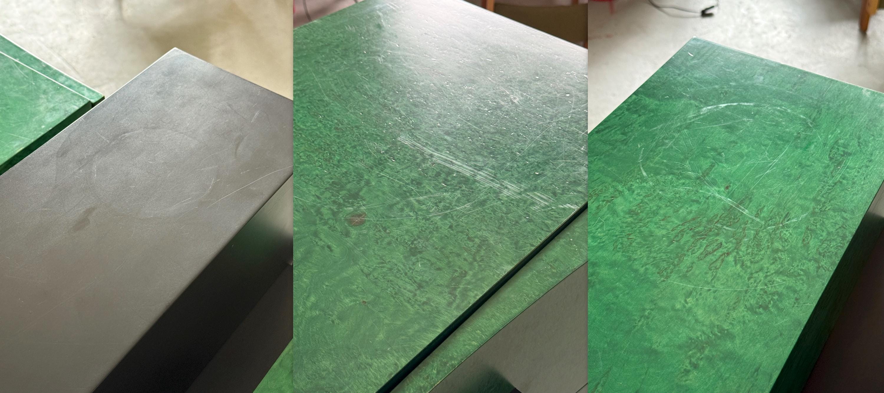 Italian Postmodern Green Lacquered Sideboard