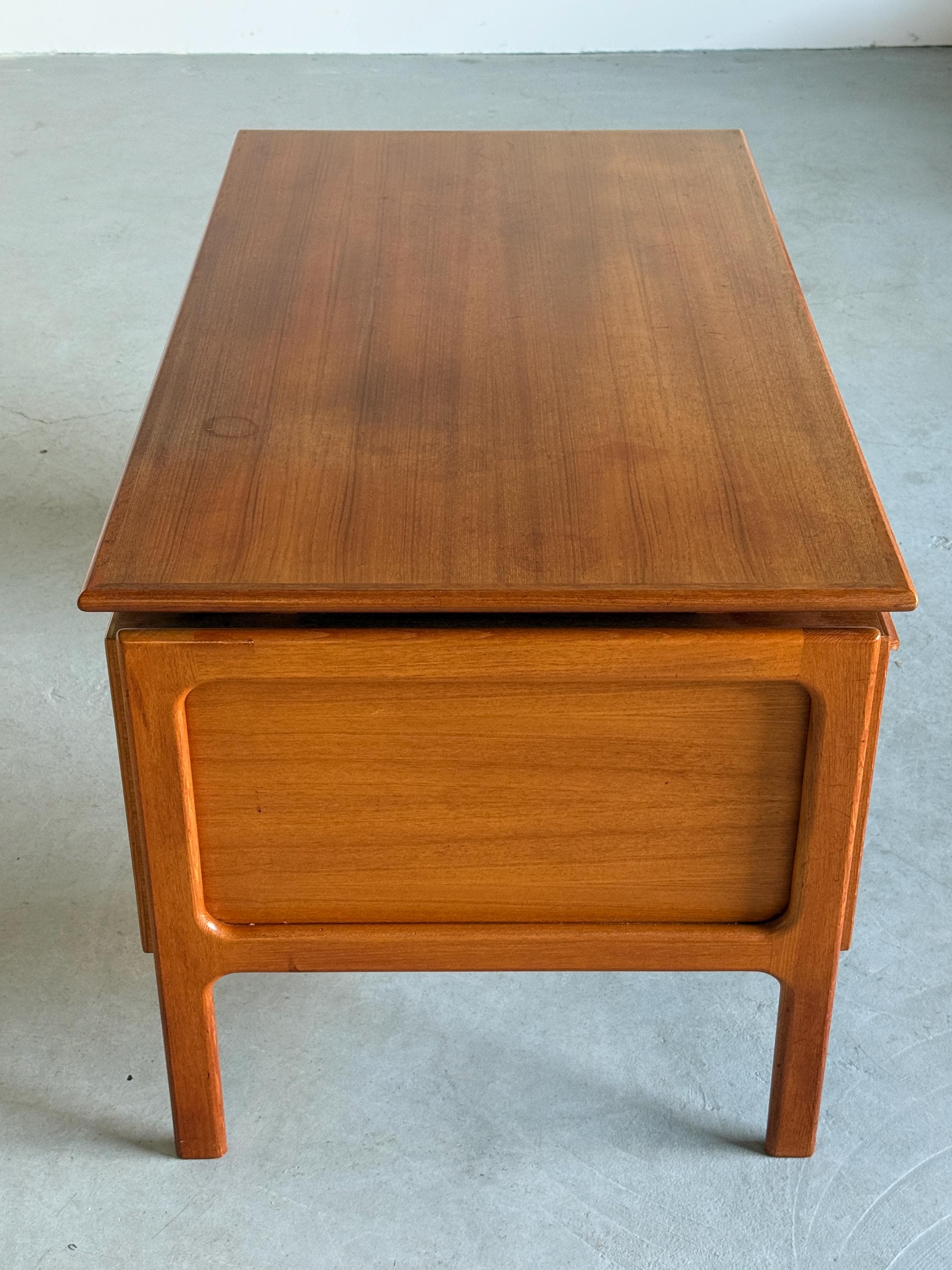 Scandinavian Teak Freestanding Desk by GV Møbler