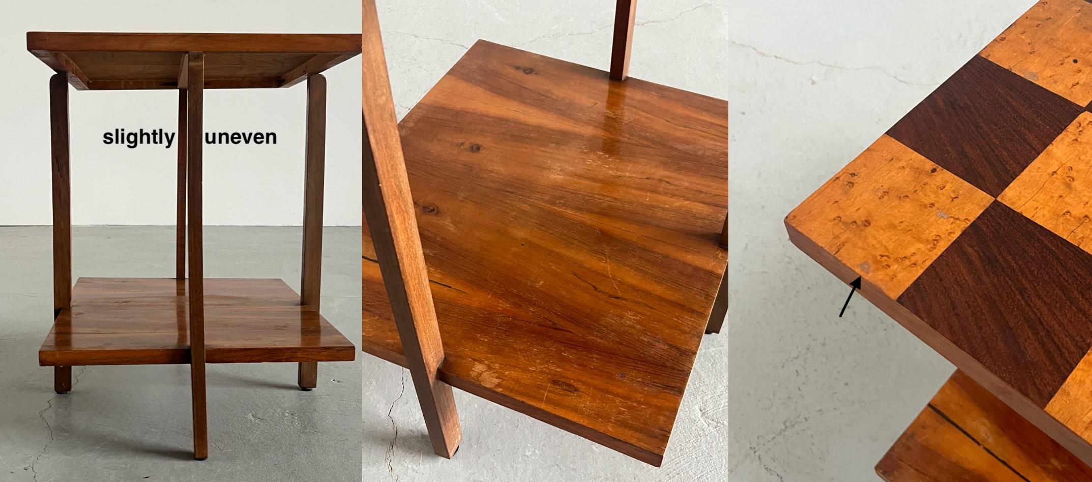 Art Deco Checkerboard Side Table