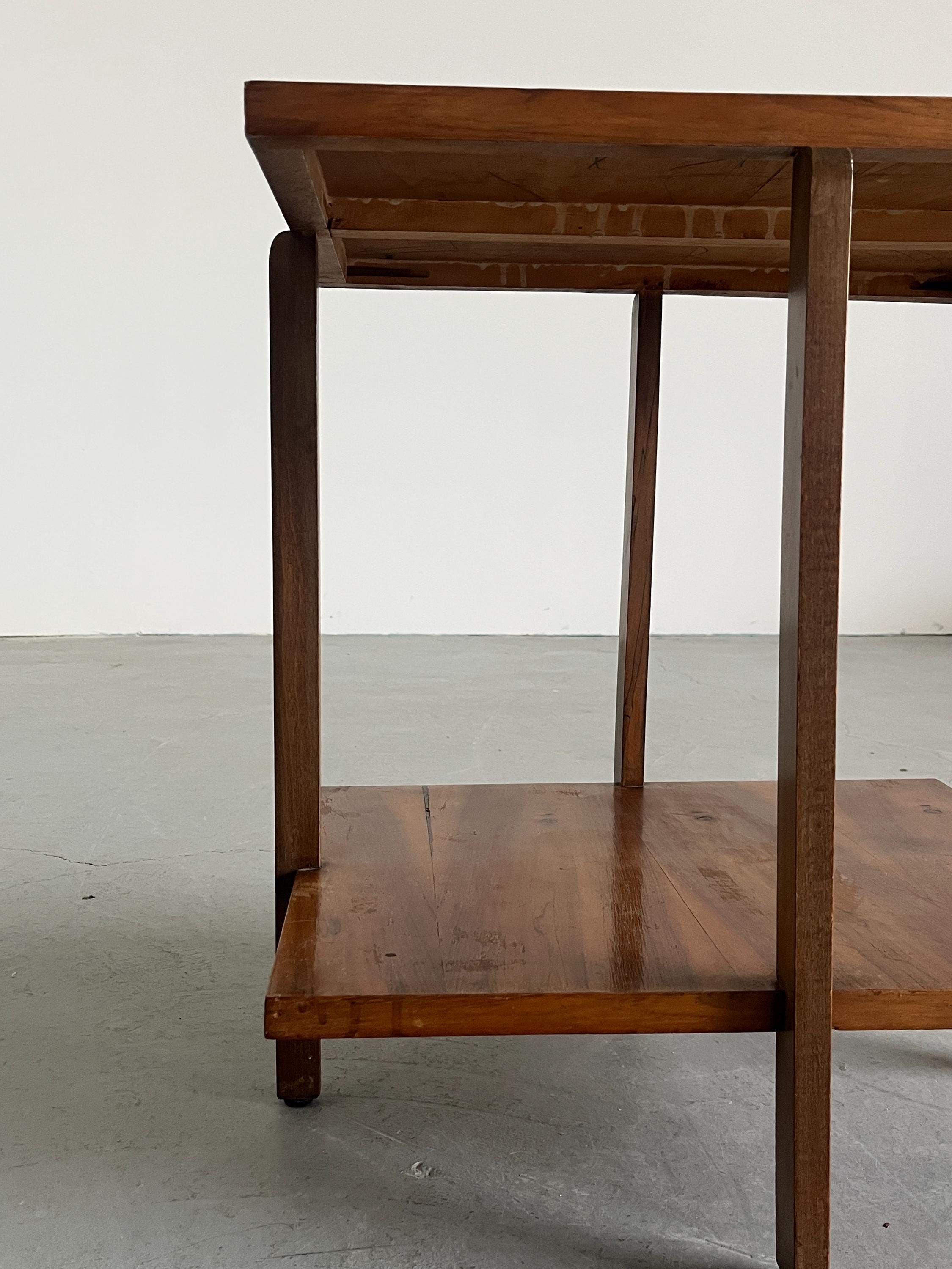 Art Deco Checkerboard Side Table