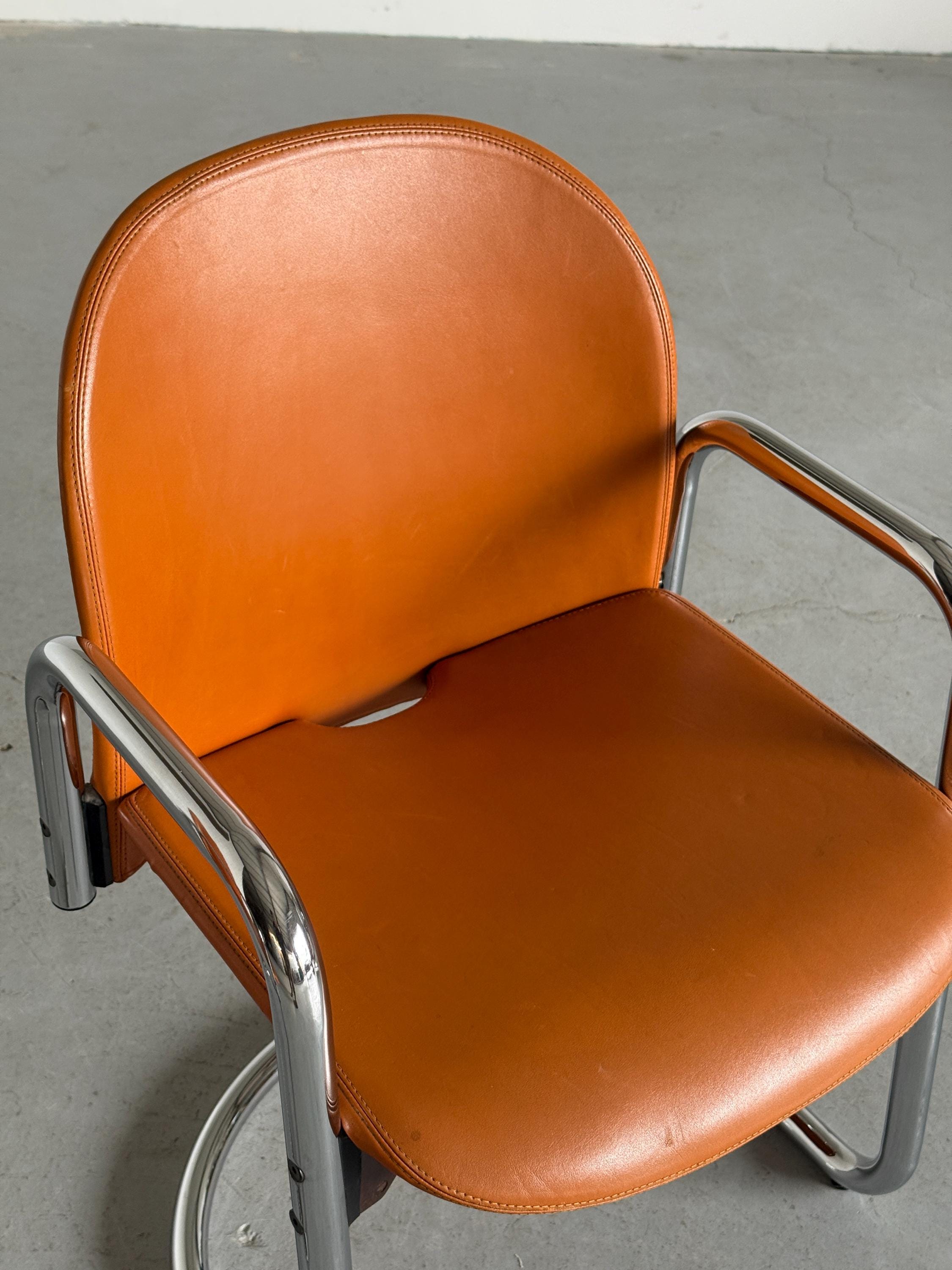 Leather Dialogo Chairs by Afra and Tobia Scarpa for B&B Italia