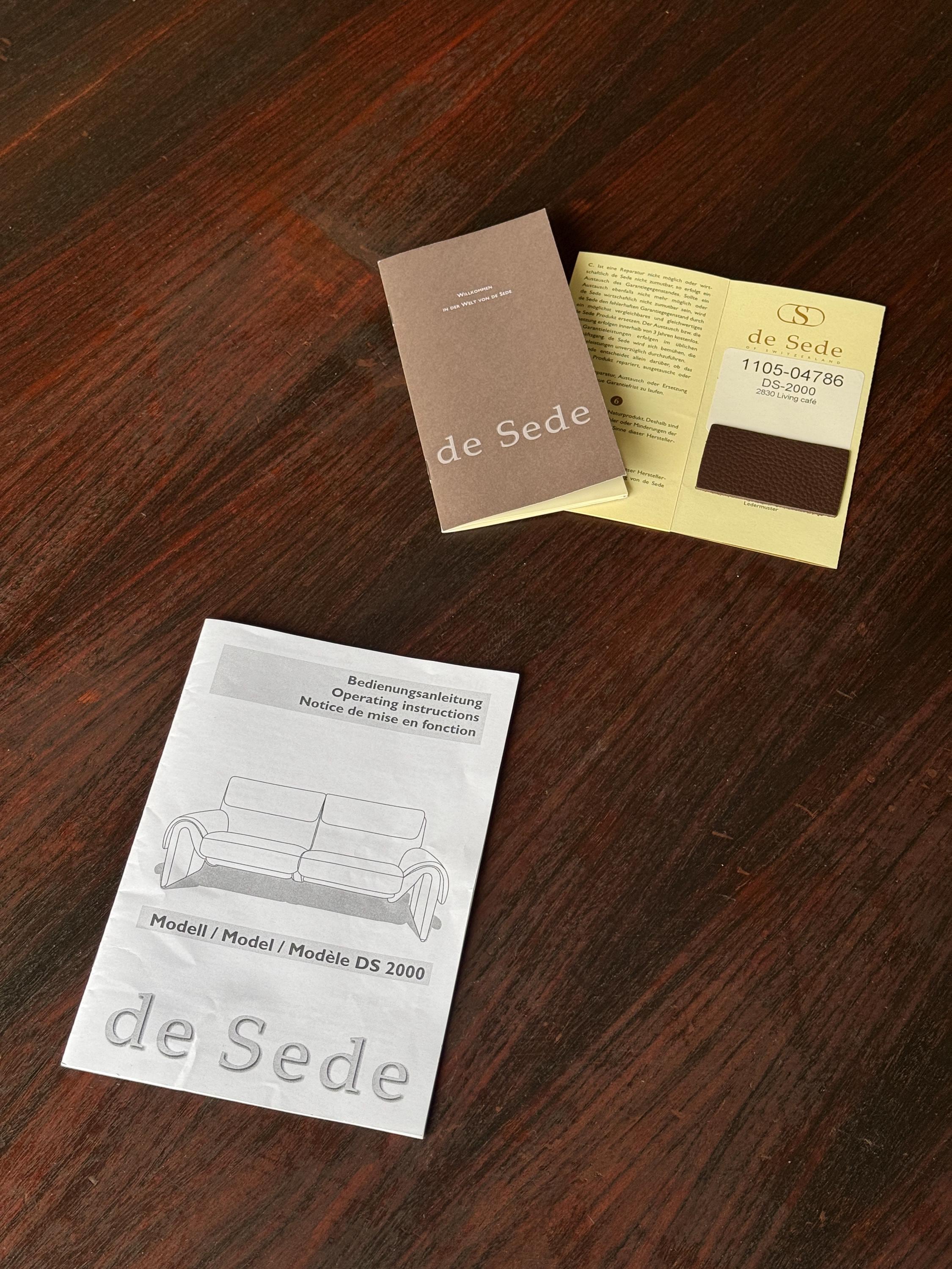 De Sede DS 2000’ Two-Seater Sofa, 1988