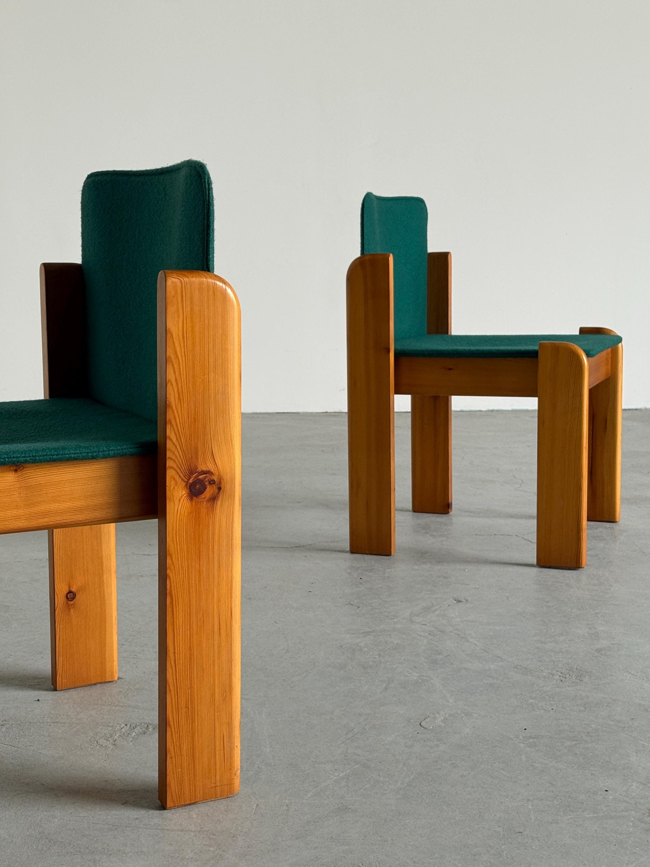 Postmodern Solid Pine Armchairs