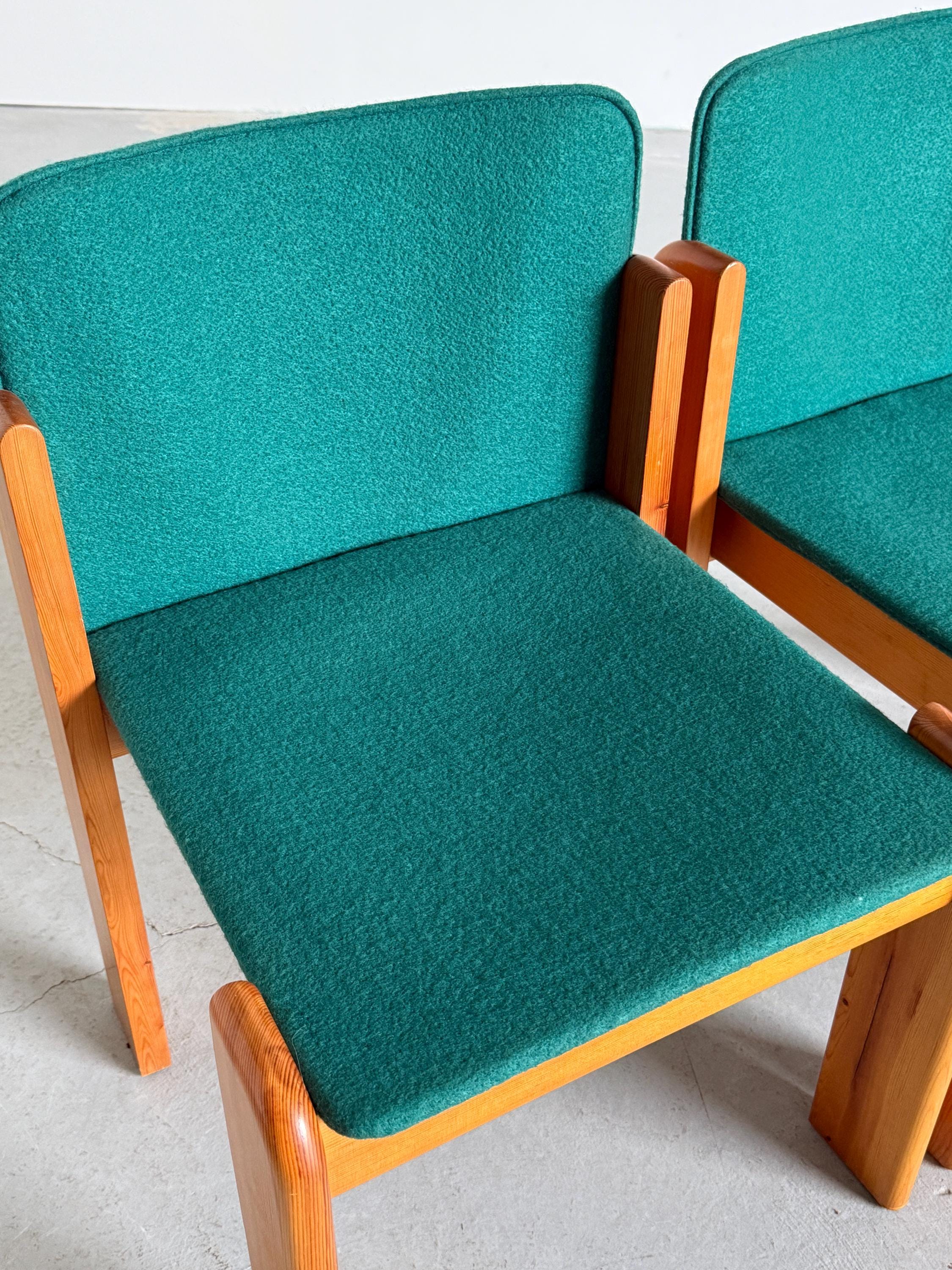 Postmodern Solid Pine Armchairs