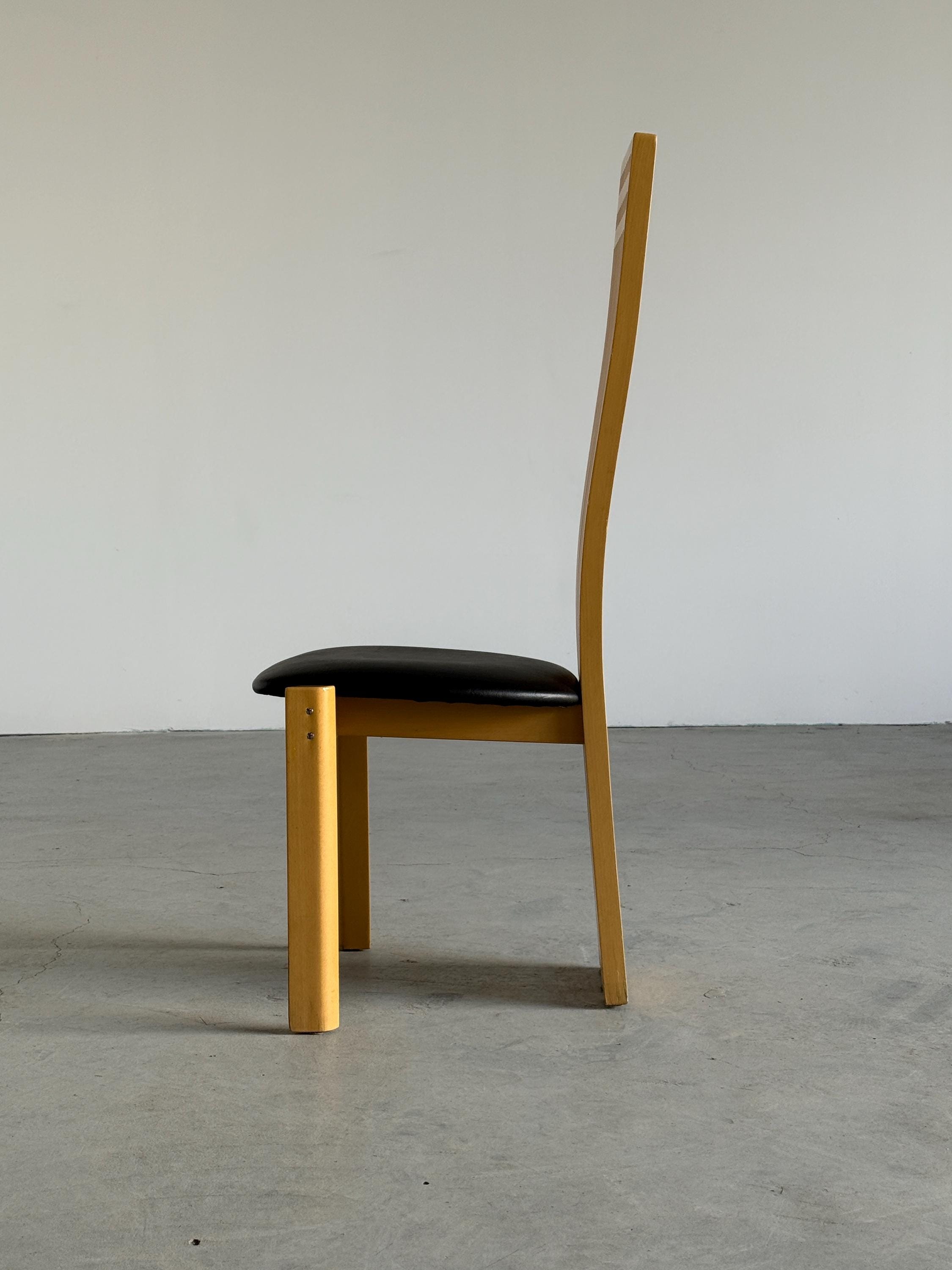 Postmodern High Back Dining Chair