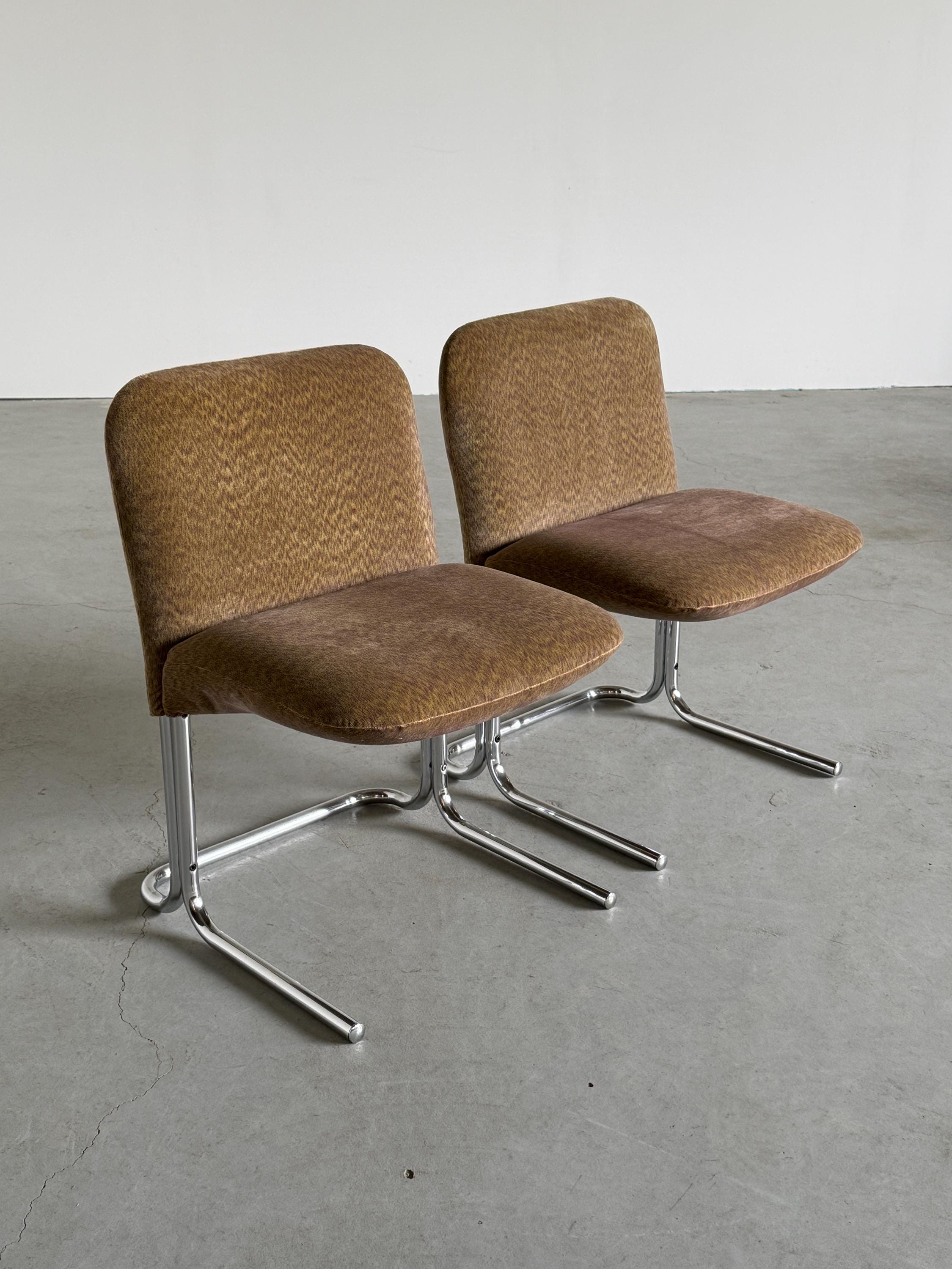 Armchairs in Abstract Patterned Upholstery