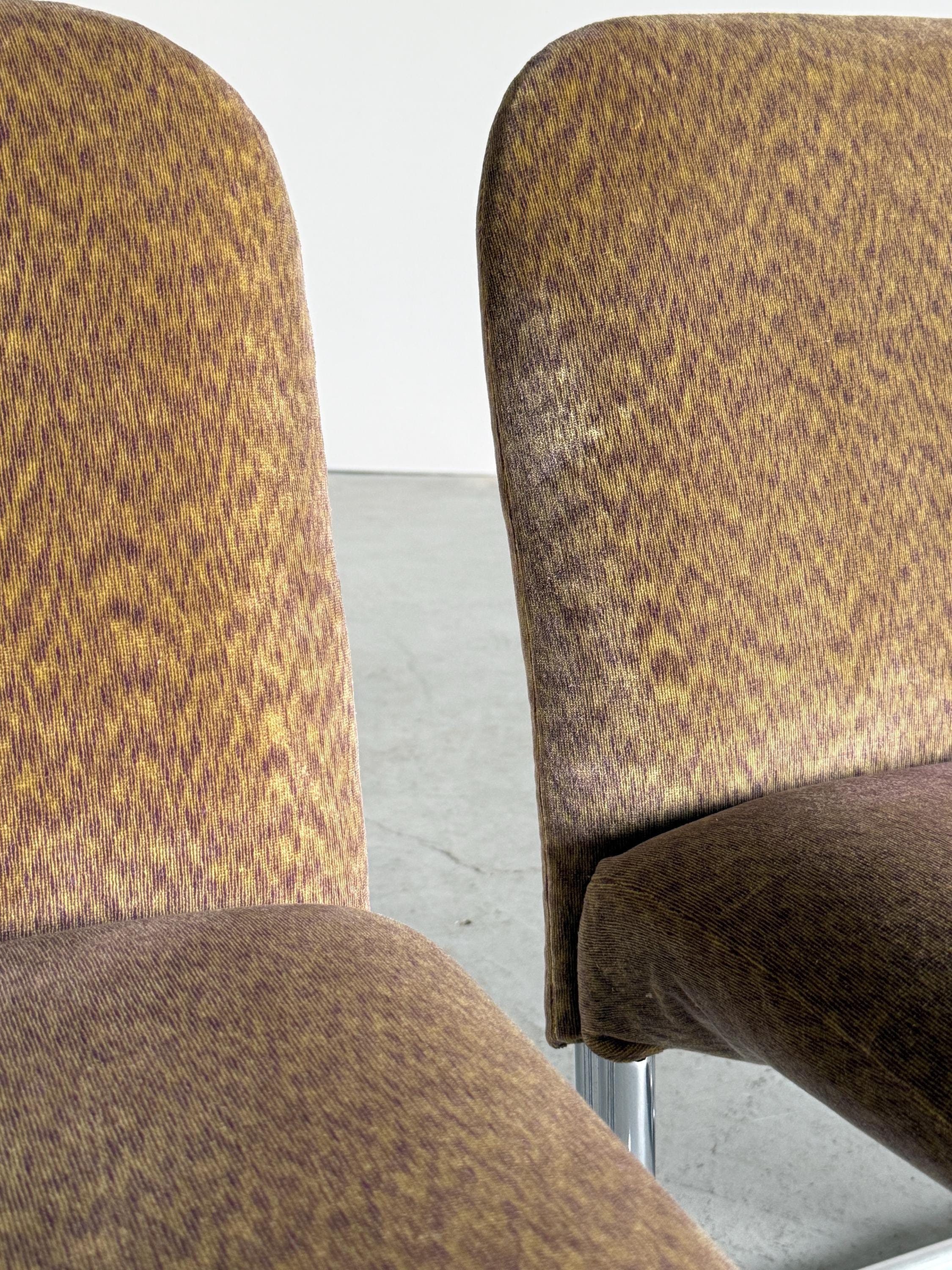 Armchairs in Abstract Patterned Upholstery