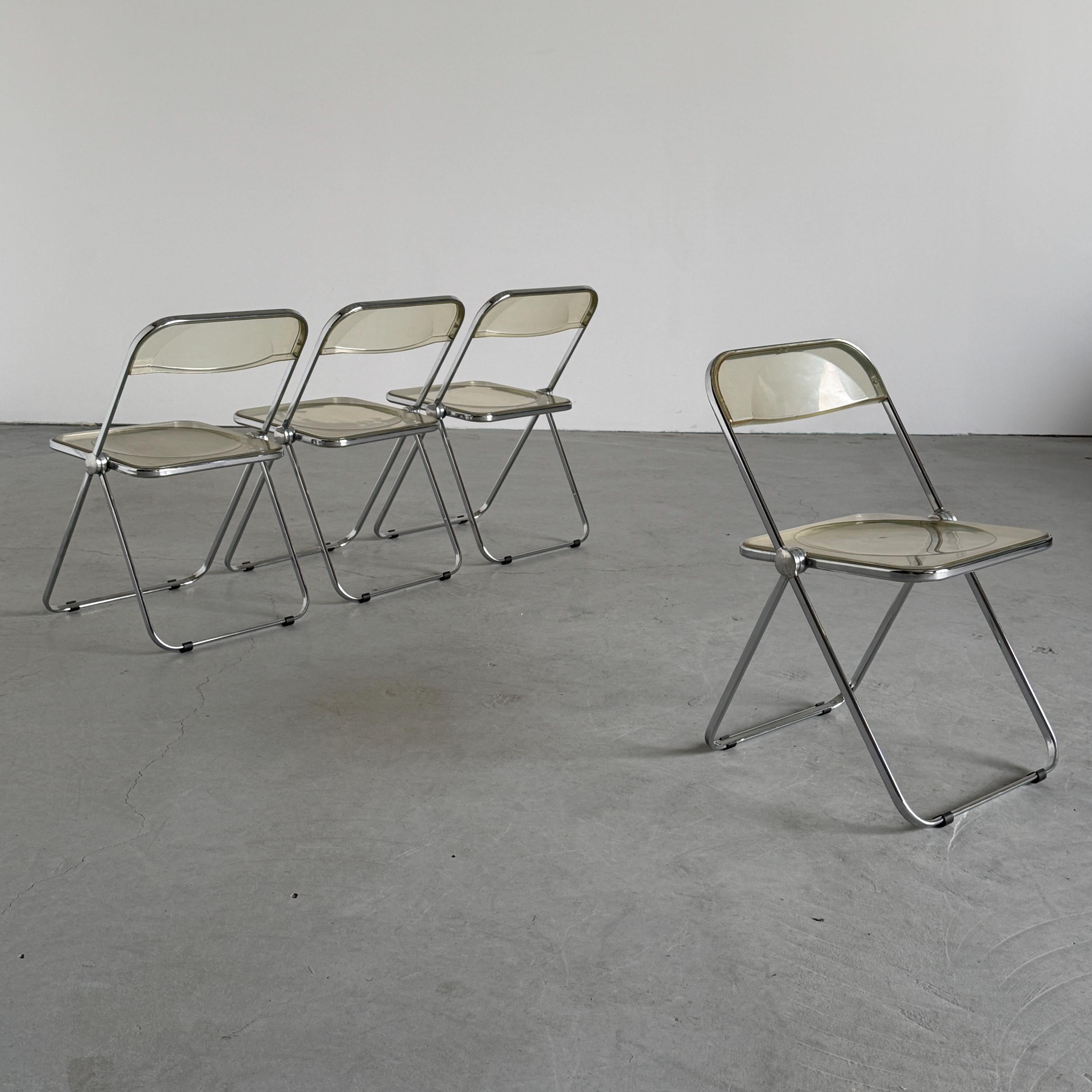'Plia' Folding Chairs by Giancarlo Piretti for Anonima Castelli