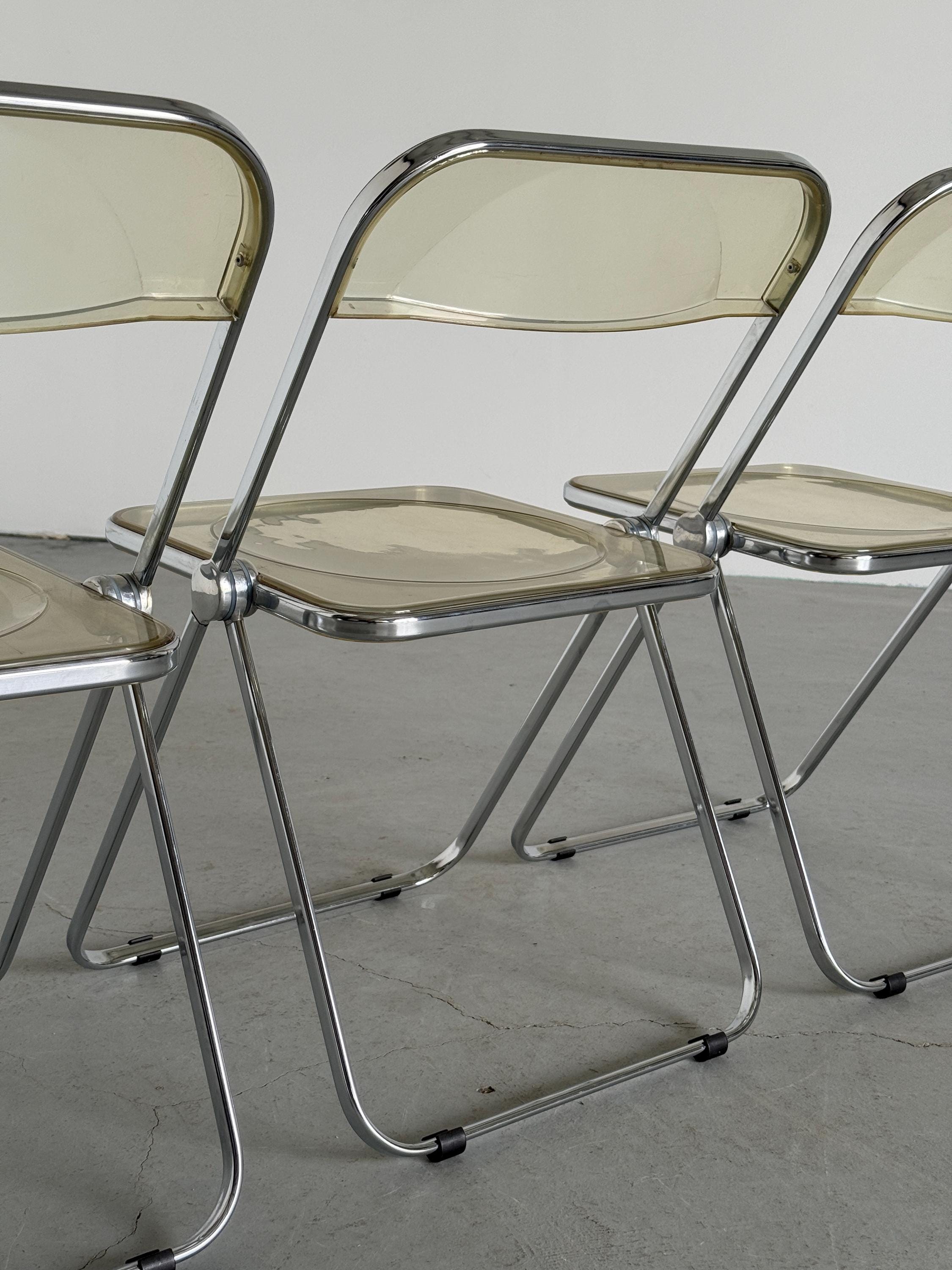 'Plia' Folding Chairs by Giancarlo Piretti for Anonima Castelli