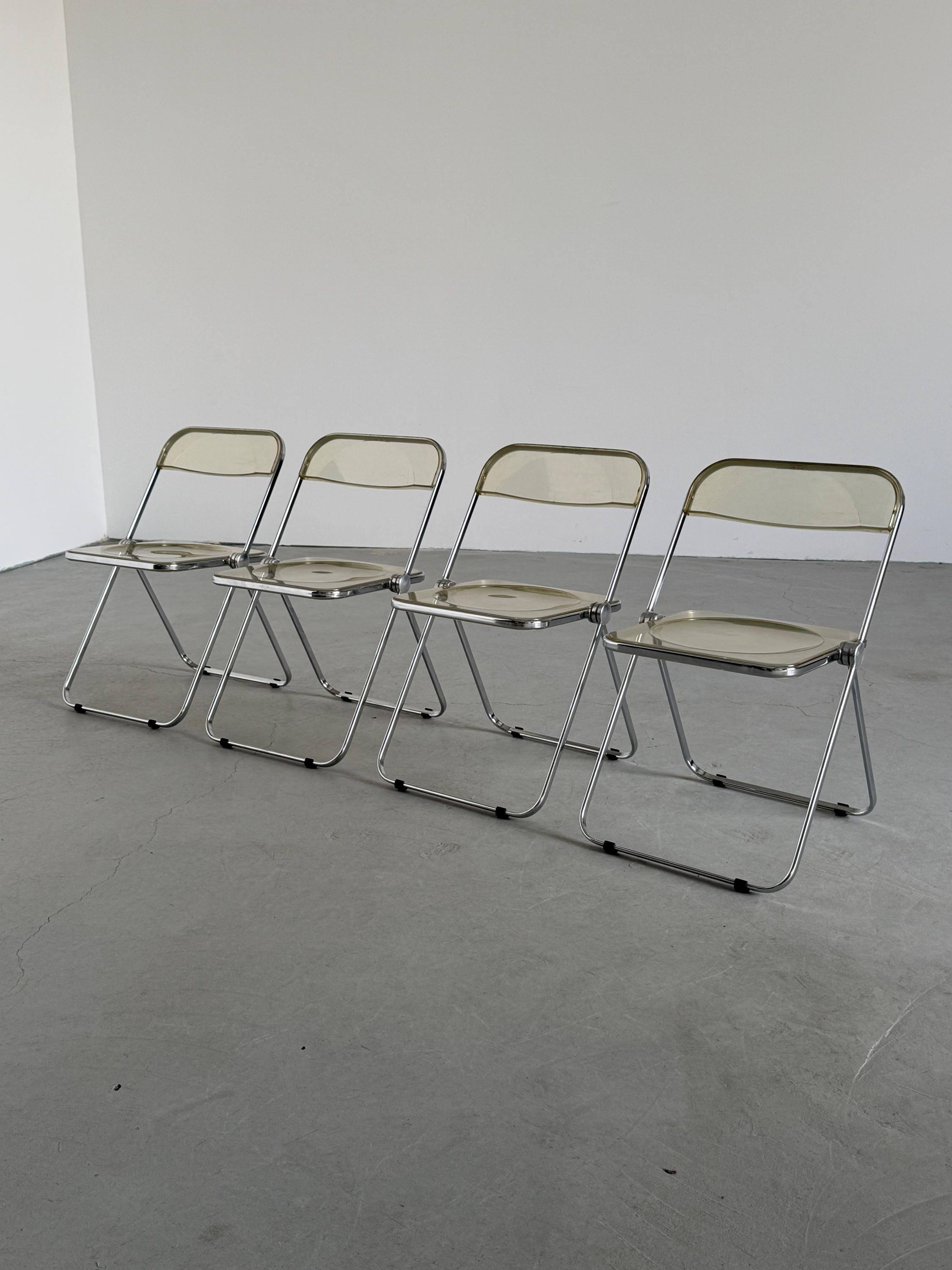 'Plia' Folding Chairs by Giancarlo Piretti for Anonima Castelli
