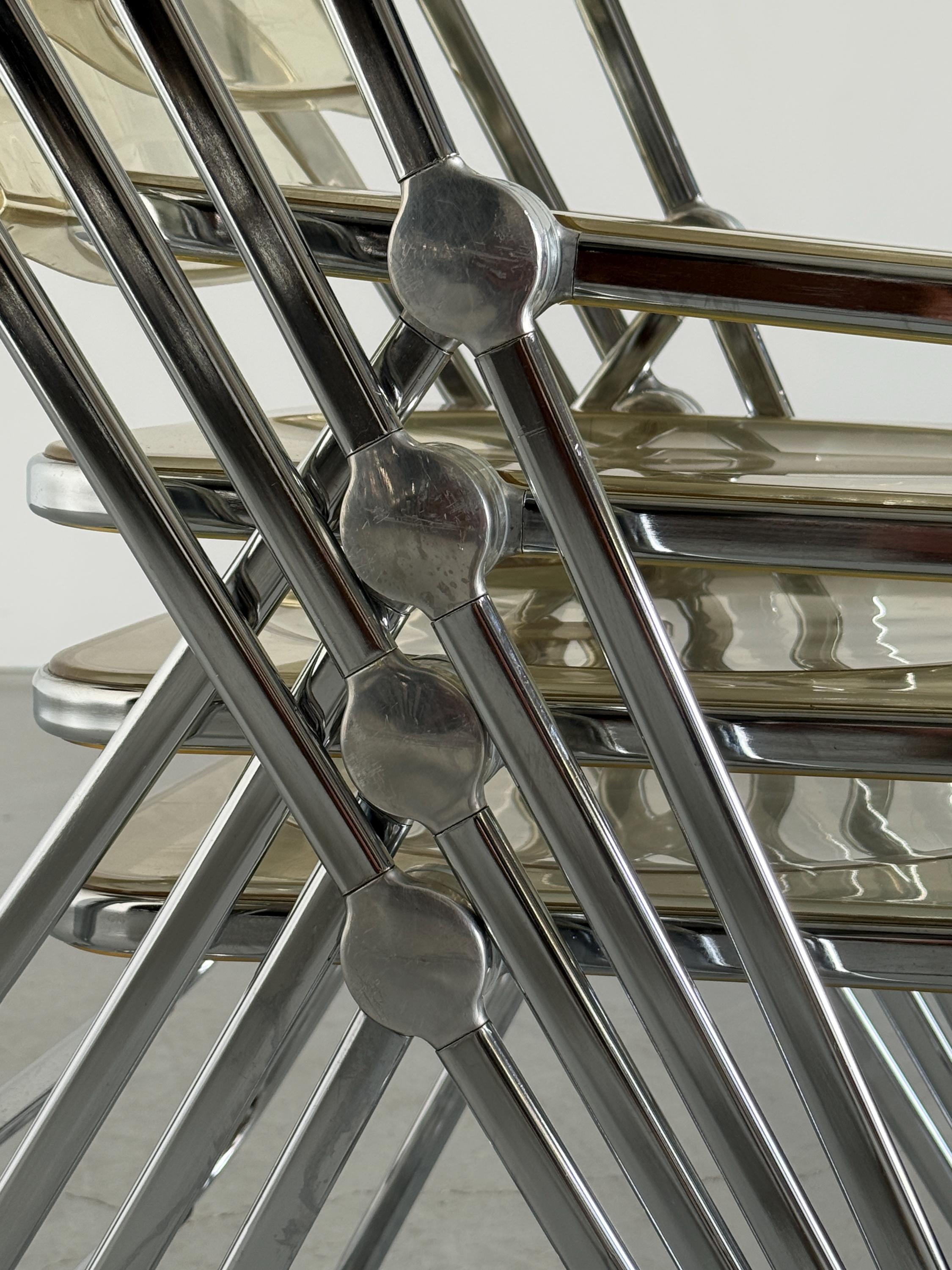 'Plia' Folding Chairs by Giancarlo Piretti for Anonima Castelli