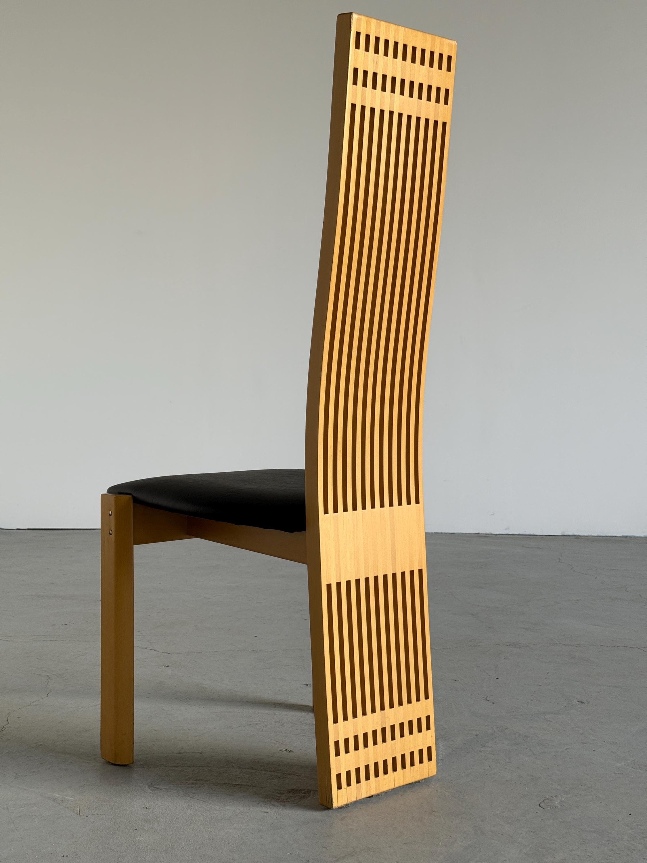 Postmodern High Back Dining Chair