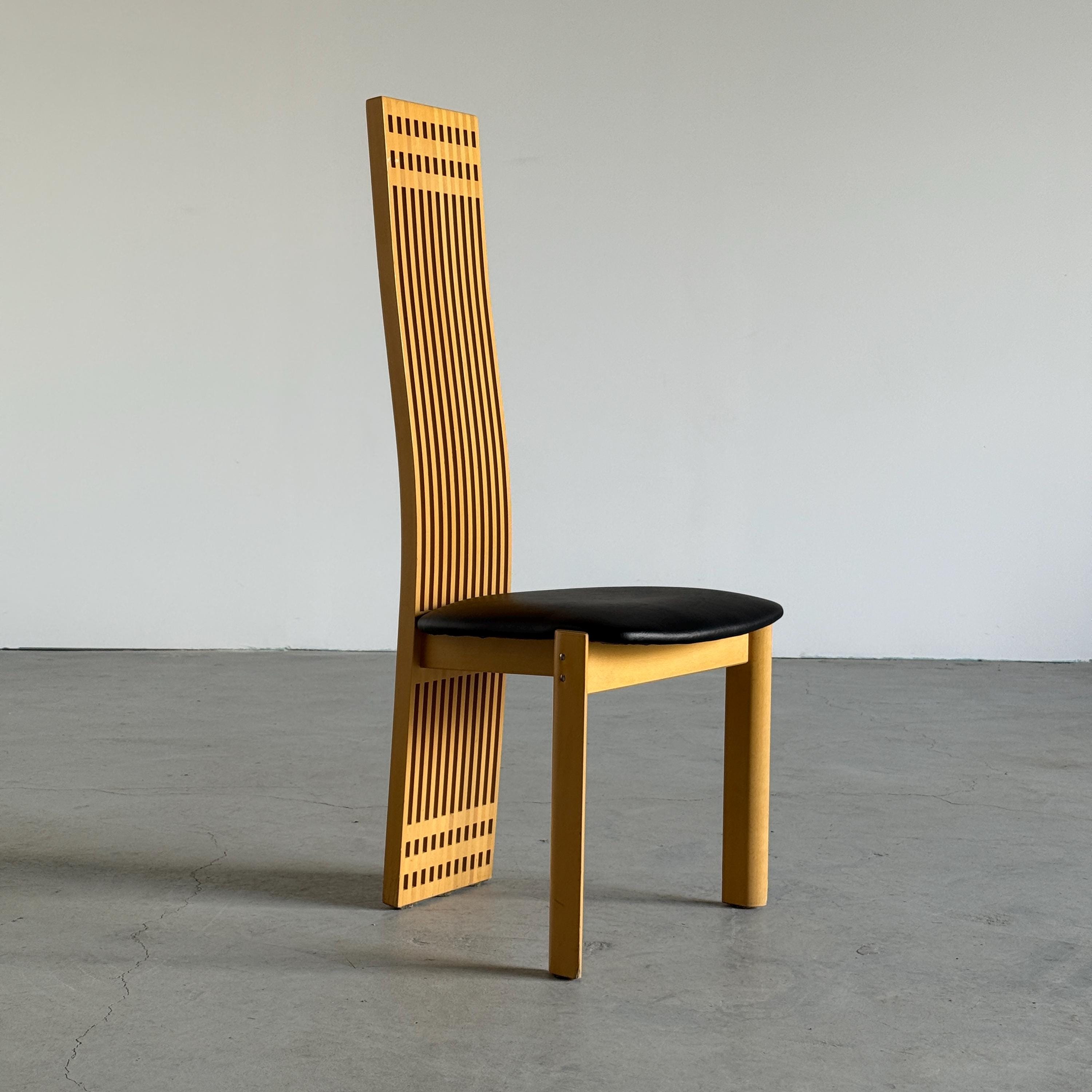 Postmodern High Back Dining Chair