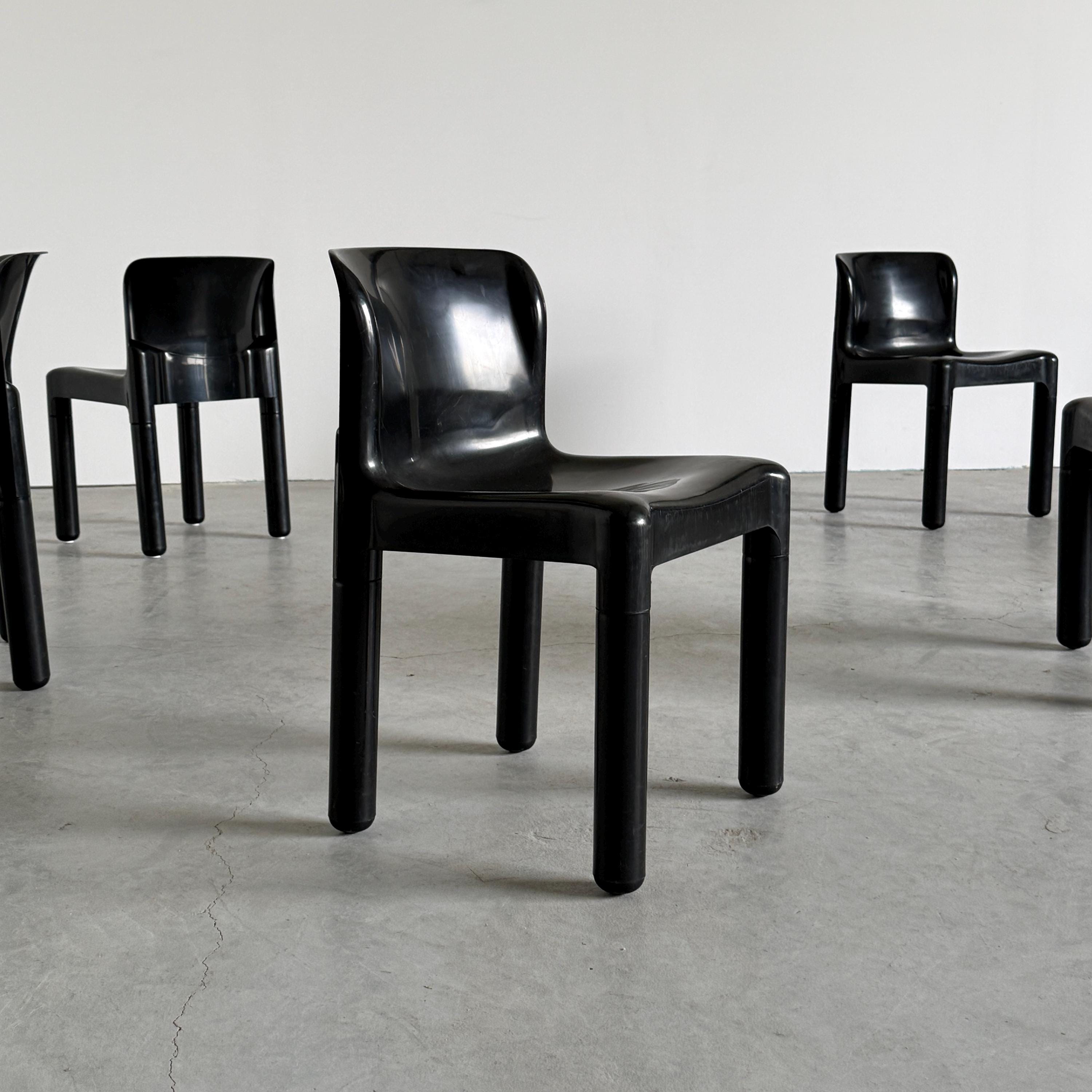 ‘4875’ Dining Chairs by Carlo Bartoli for Kartell