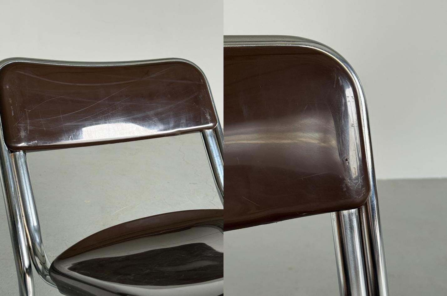 Italian Modernist Stackable Dining Chairs