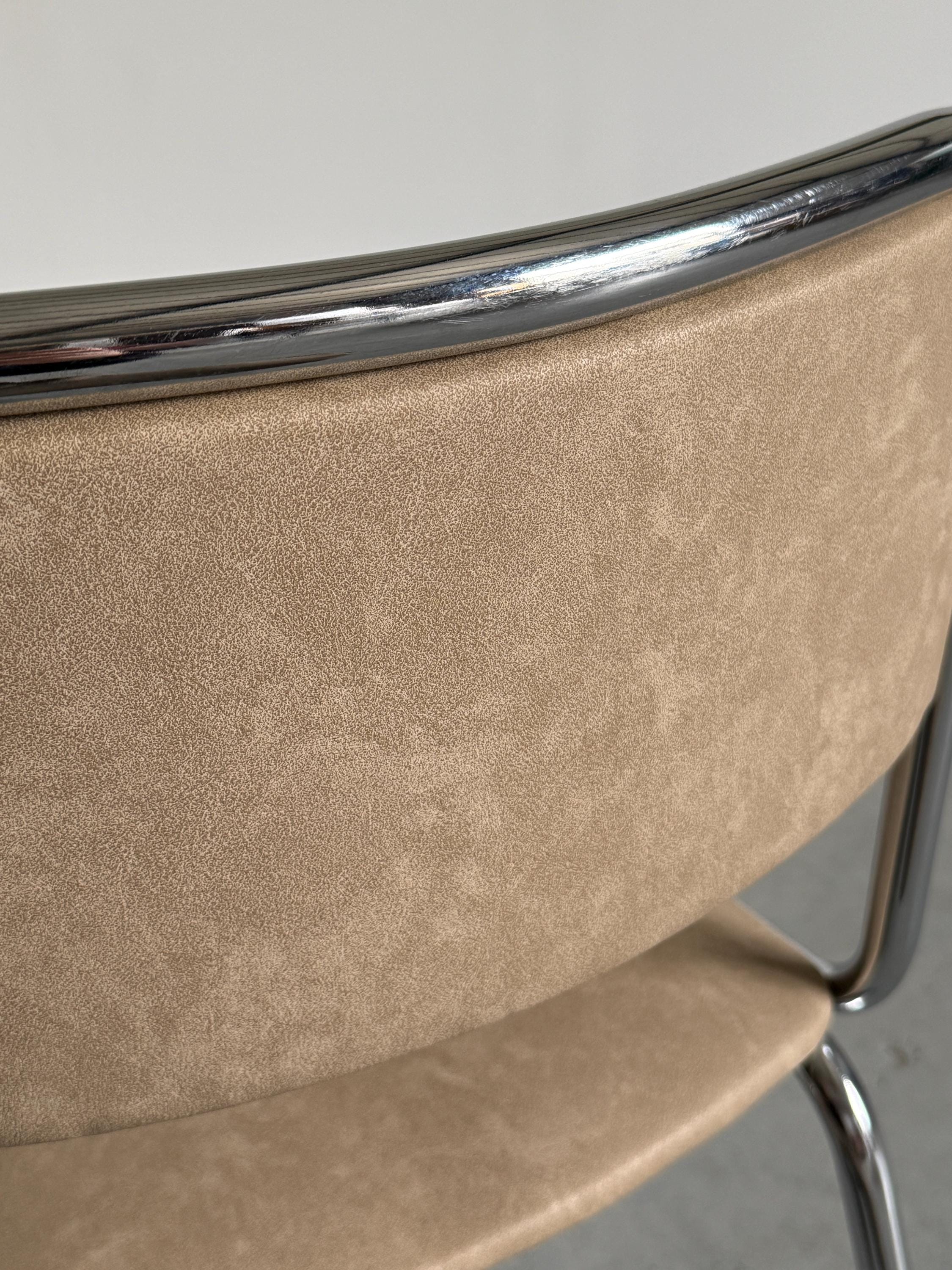 Modernist Bauhaus Design Chrome Dining Chairs