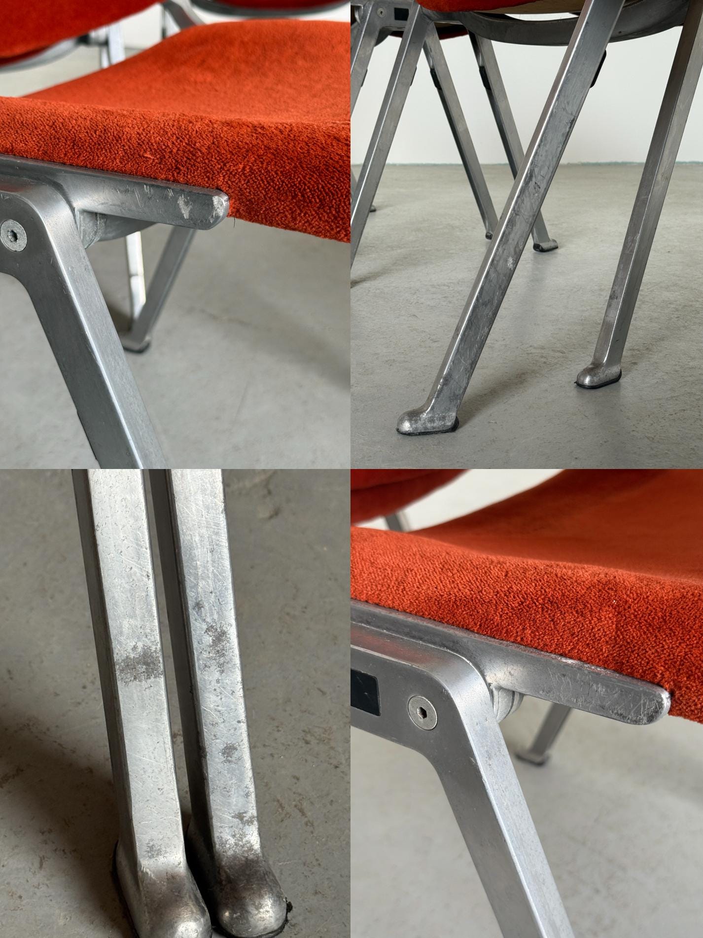 Industrial Aluminium Stackable Chairs