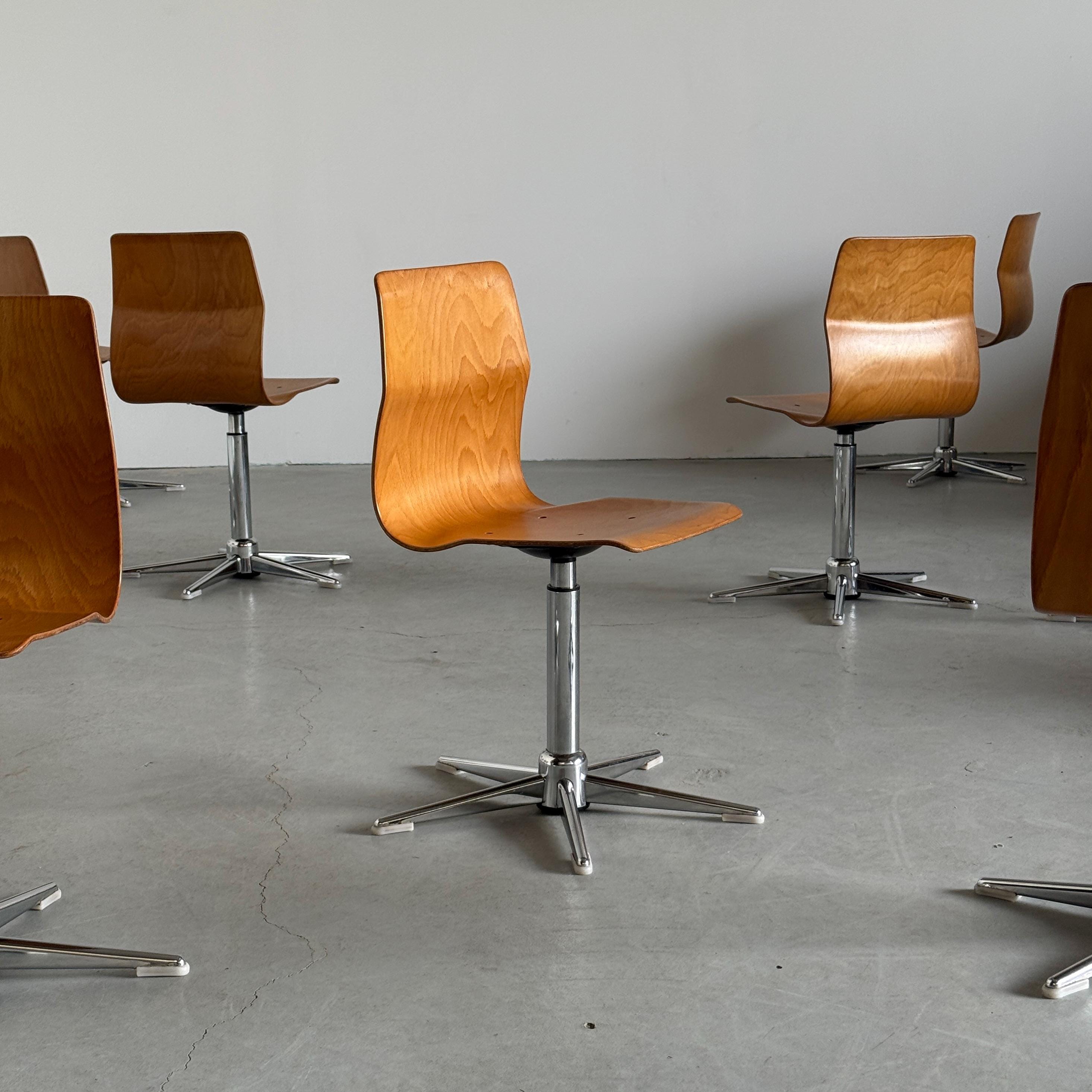 Pagholz Adjustable Bentwood Swivel Chairs – Cherry Cargo