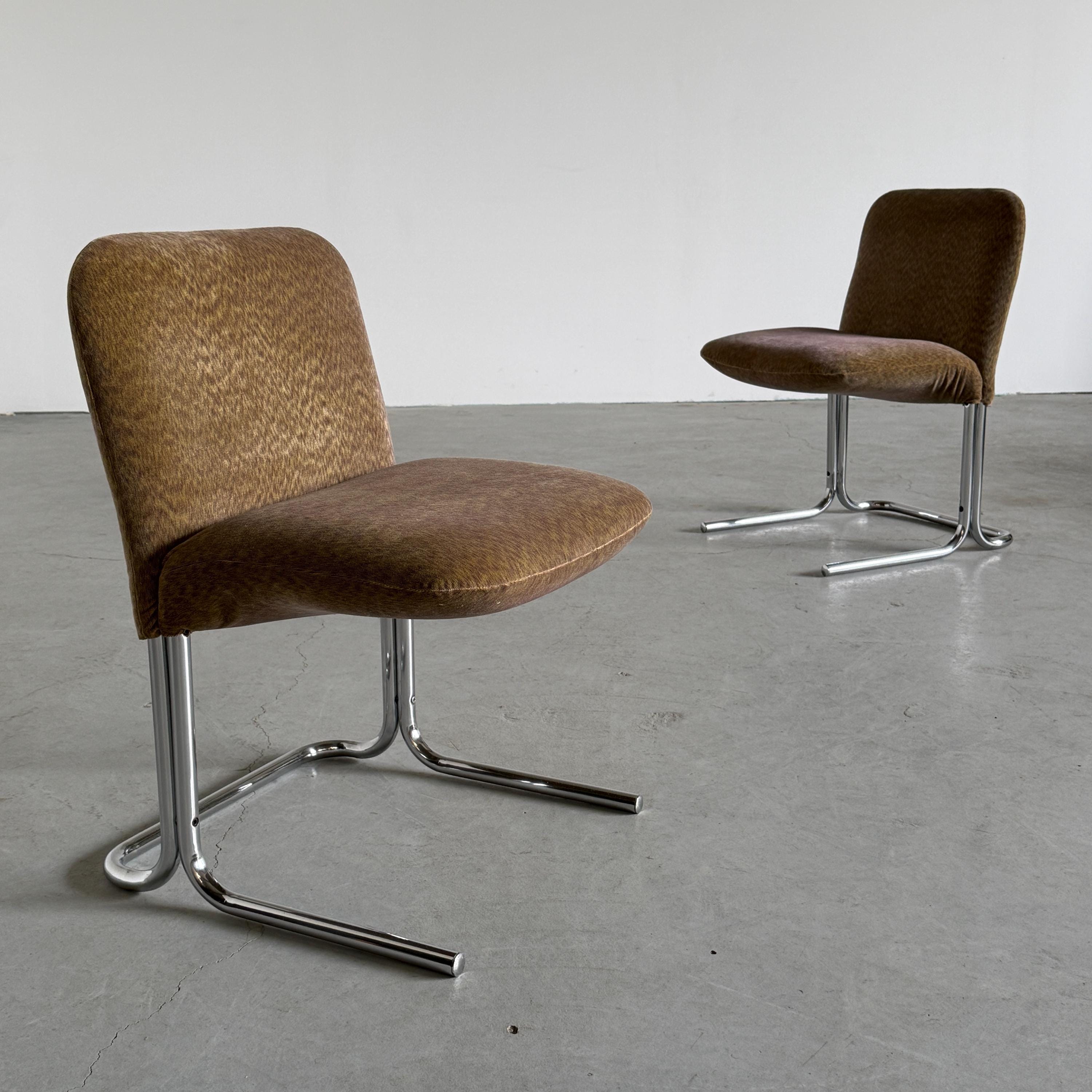 Armchairs in Abstract Patterned Upholstery