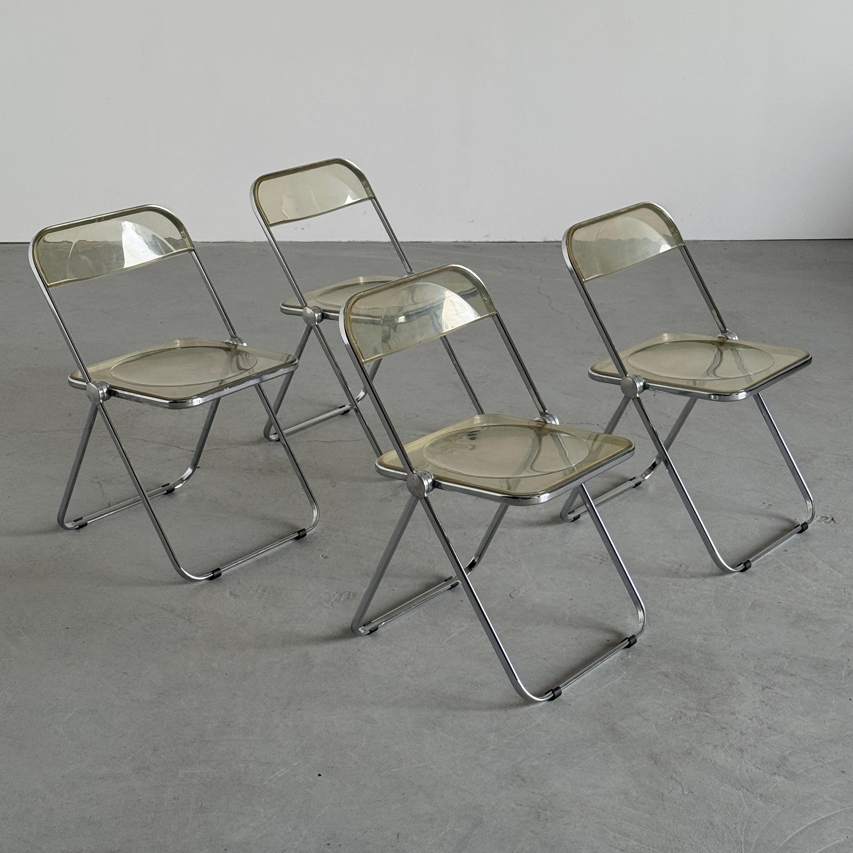 'Plia' Folding Chairs by Giancarlo Piretti for Anonima Castelli