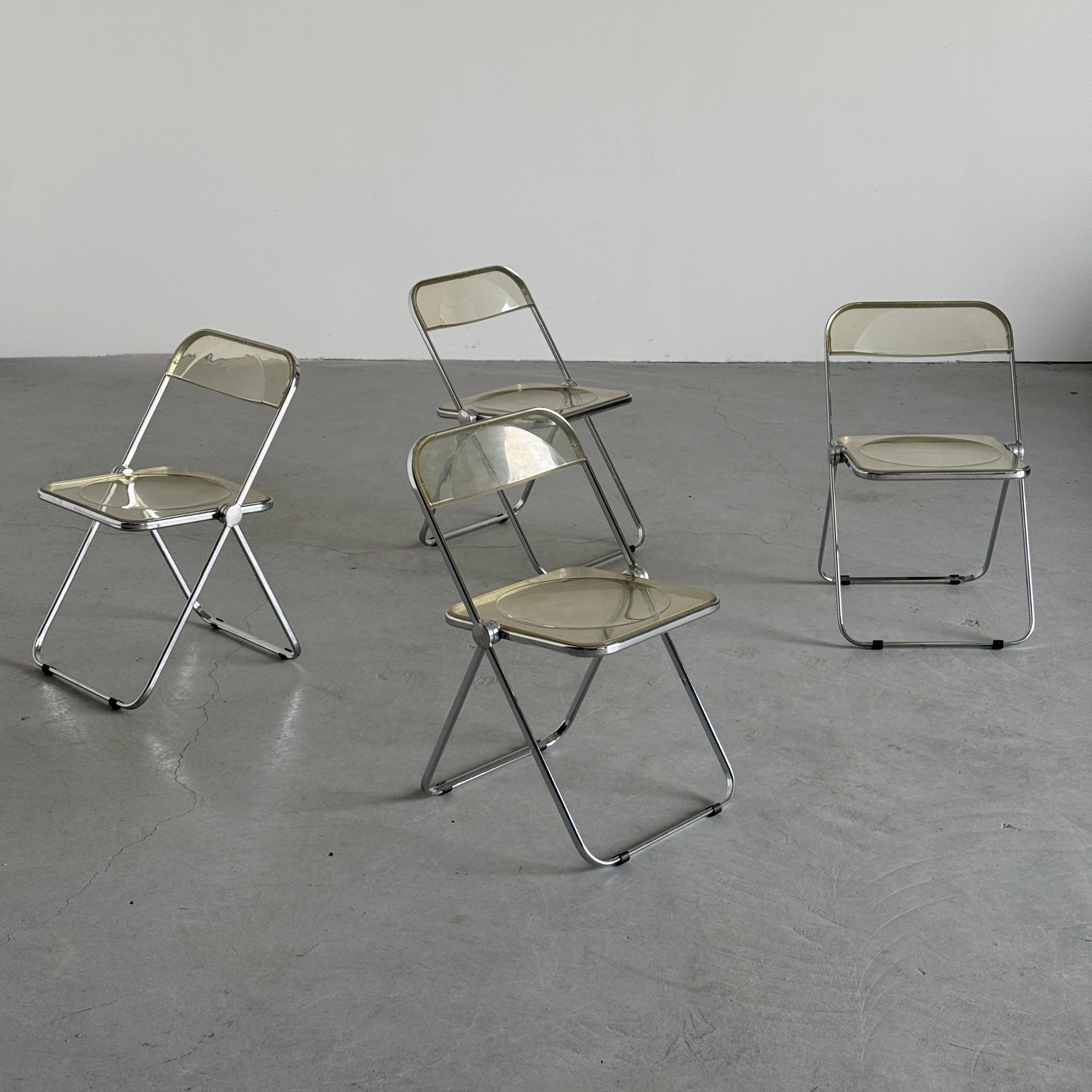 'Plia' Folding Chairs by Giancarlo Piretti for Anonima Castelli