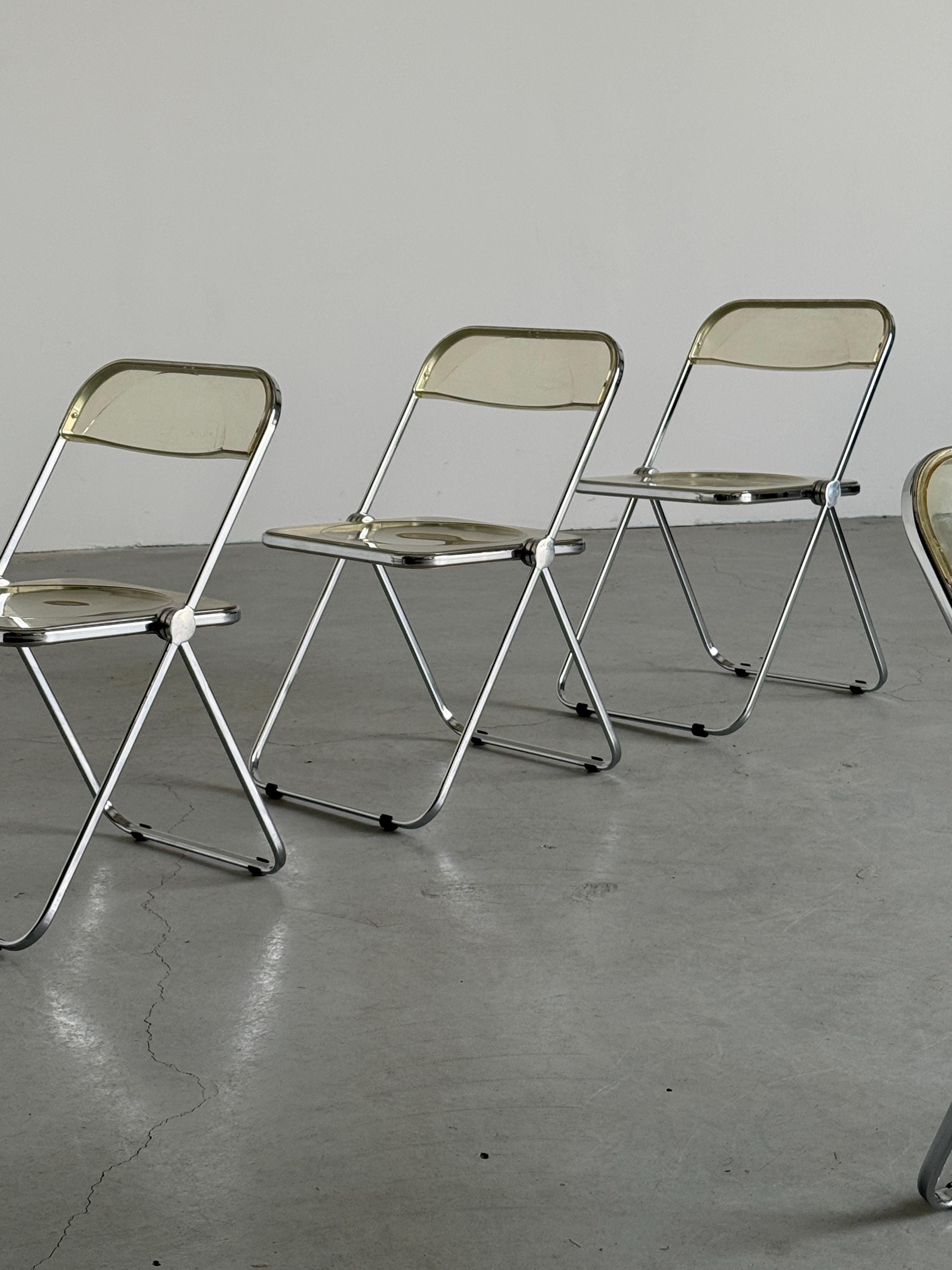 'Plia' Folding Chairs by Giancarlo Piretti for Anonima Castelli