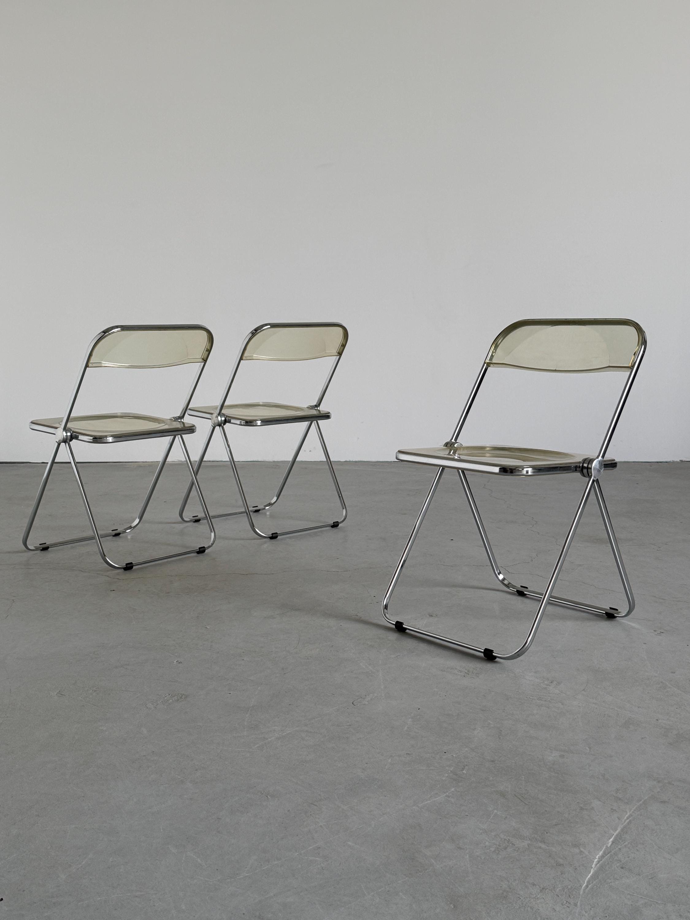 'Plia' Folding Chairs by Giancarlo Piretti for Anonima Castelli