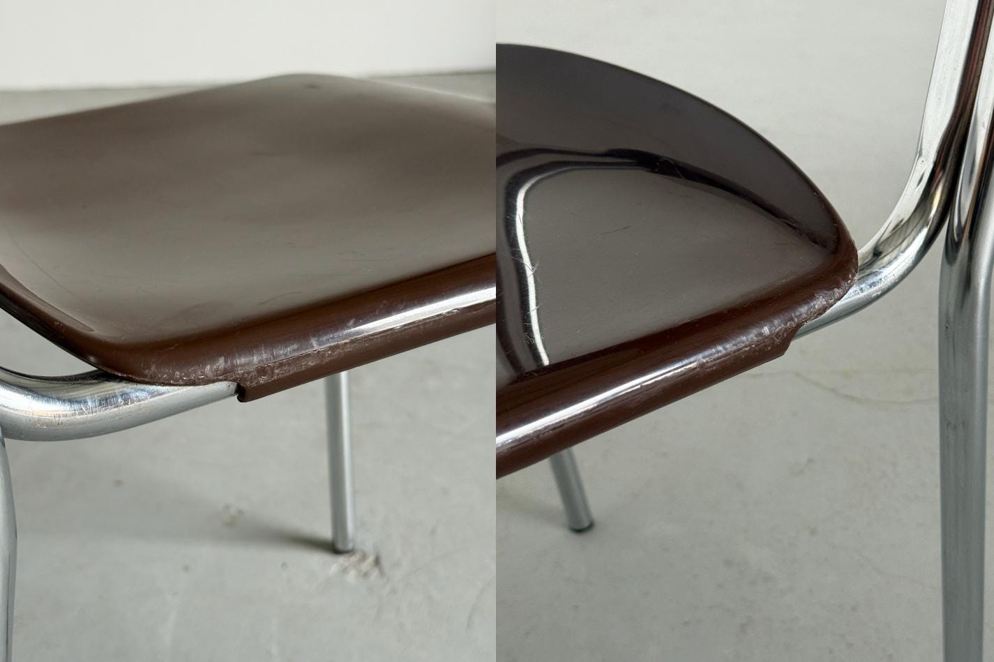 Italian Modernist Stackable Dining Chairs