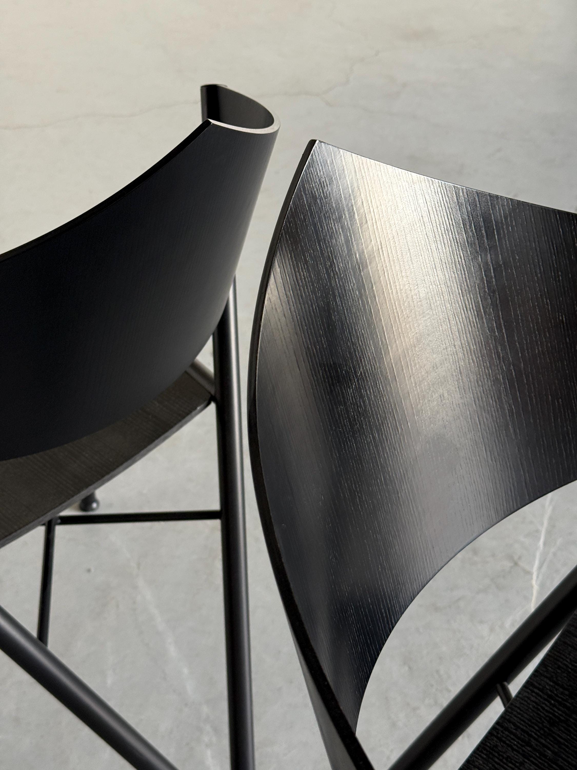 Postmodern Metal Framed ‘D-Tec’ Chairs