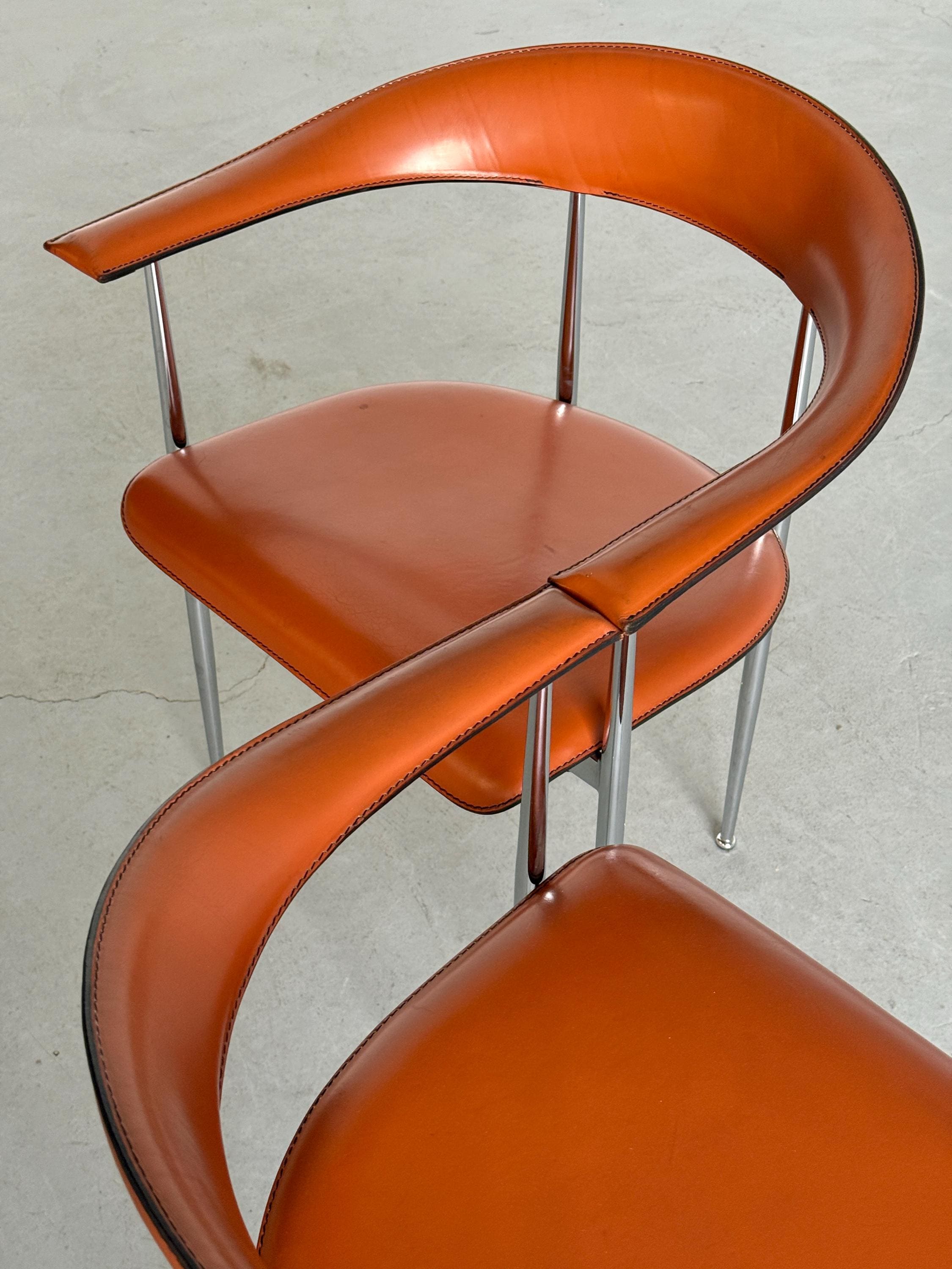 'P40' Dining Chairs by Vegni & Gualtierotti for Fasem
