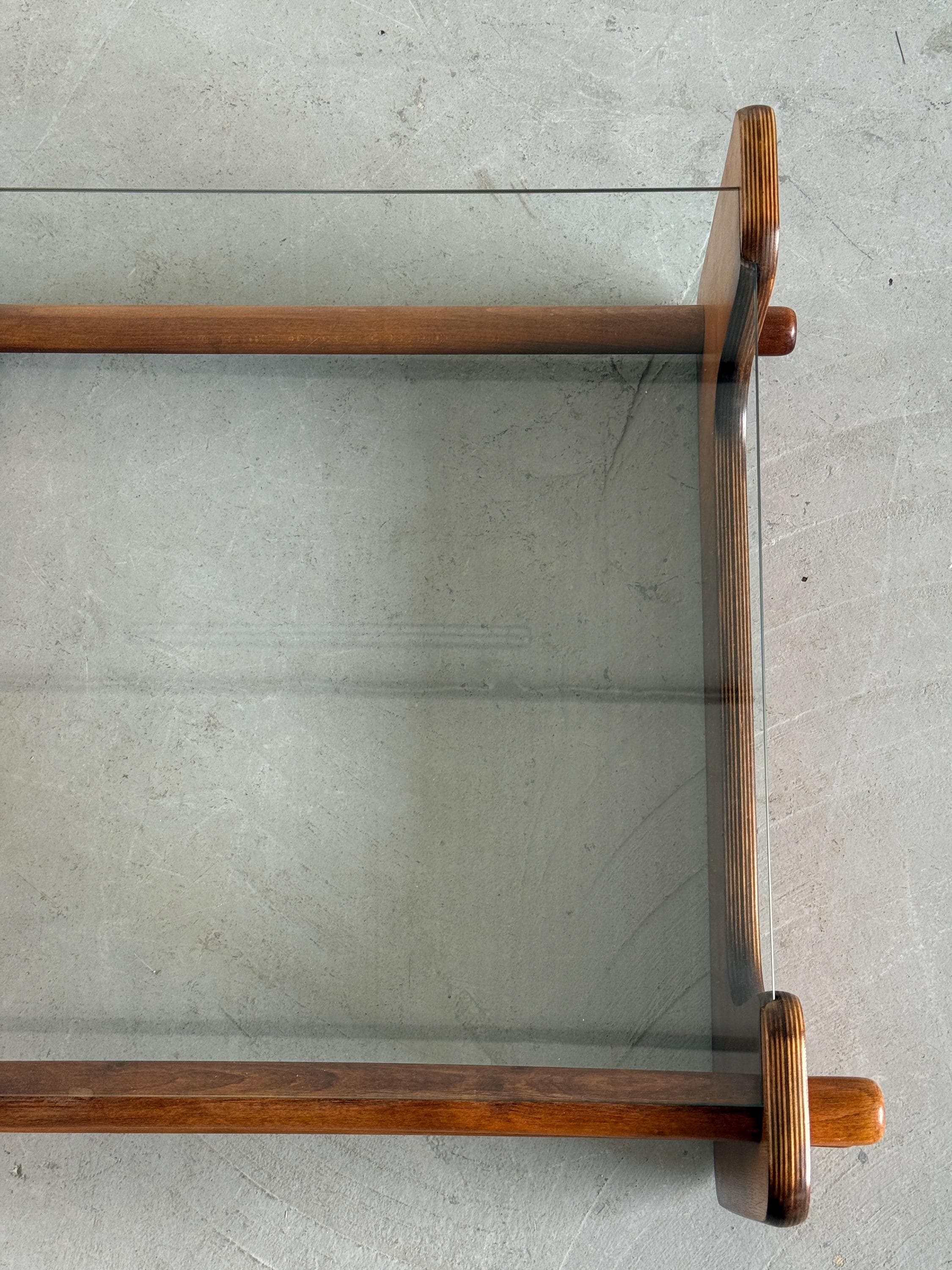 Pine Plywood Glass Coffee Table