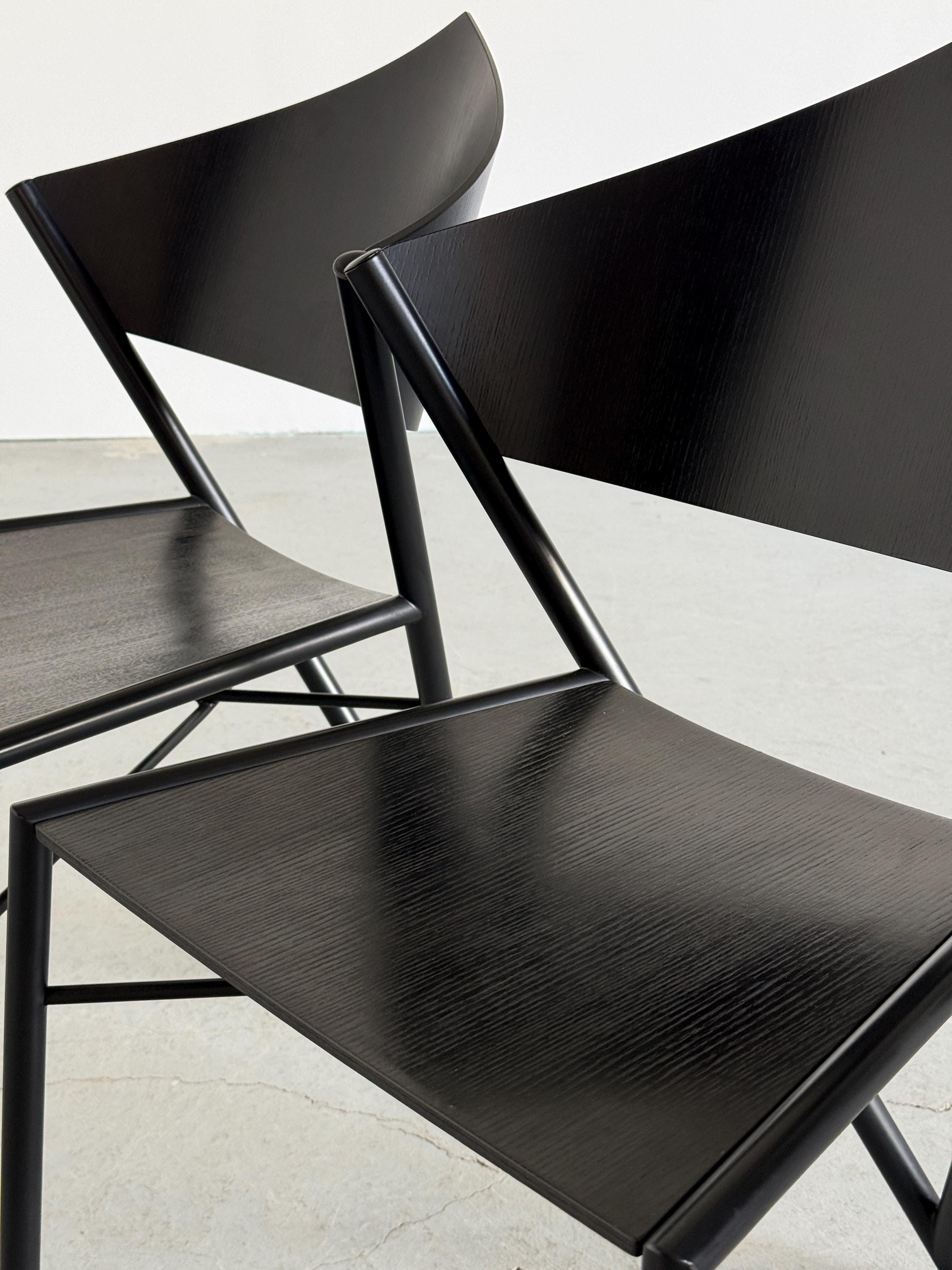 Postmodern Metal Framed ‘D-Tec’ Chairs