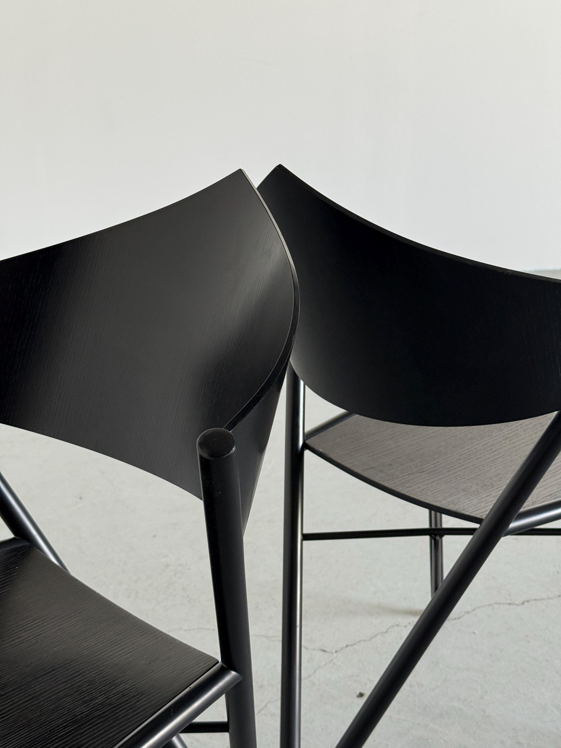 Postmodern Metal Framed ‘D-Tec’ Chairs