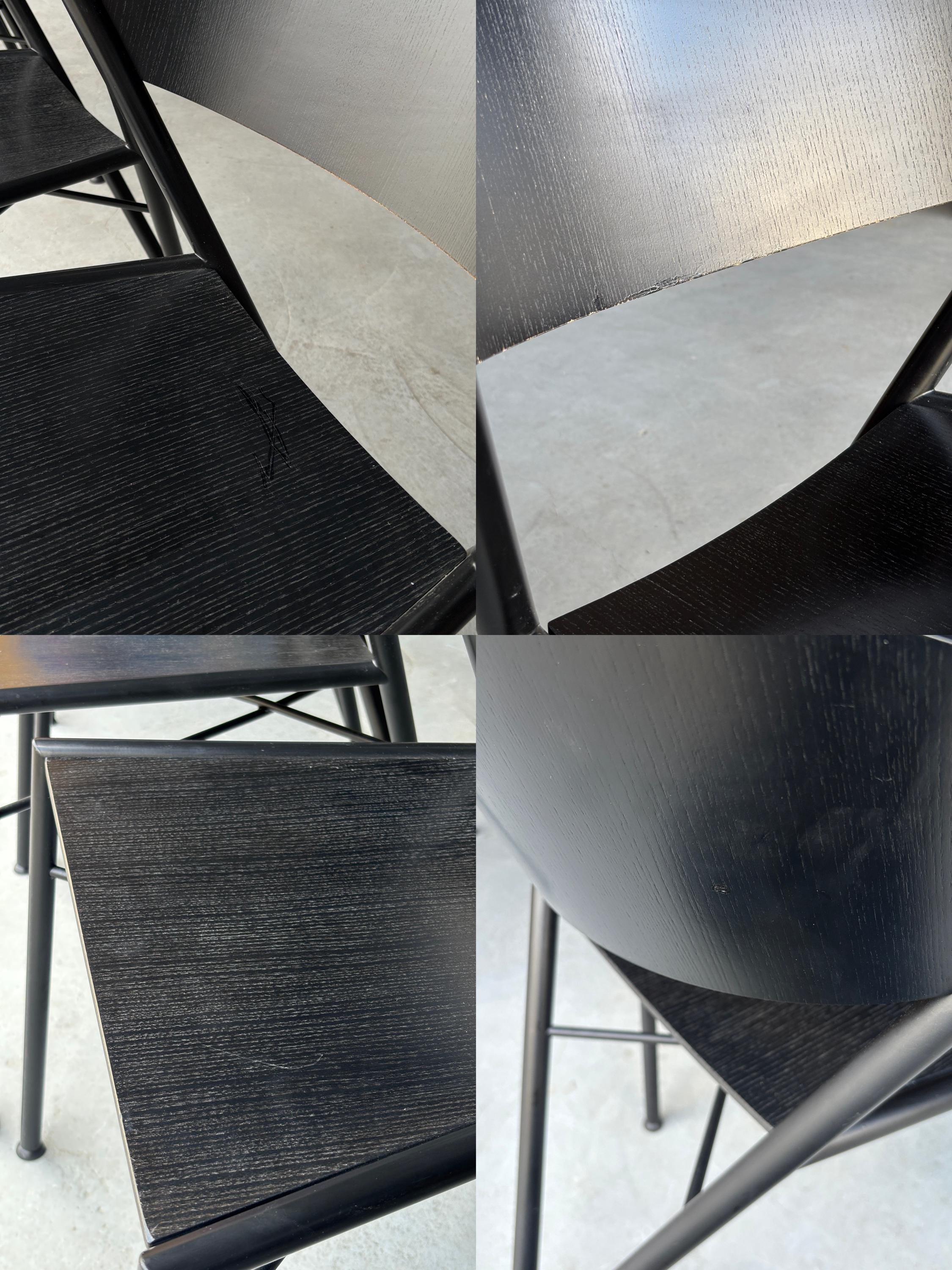 Postmodern Metal Framed ‘D-Tec’ Chairs