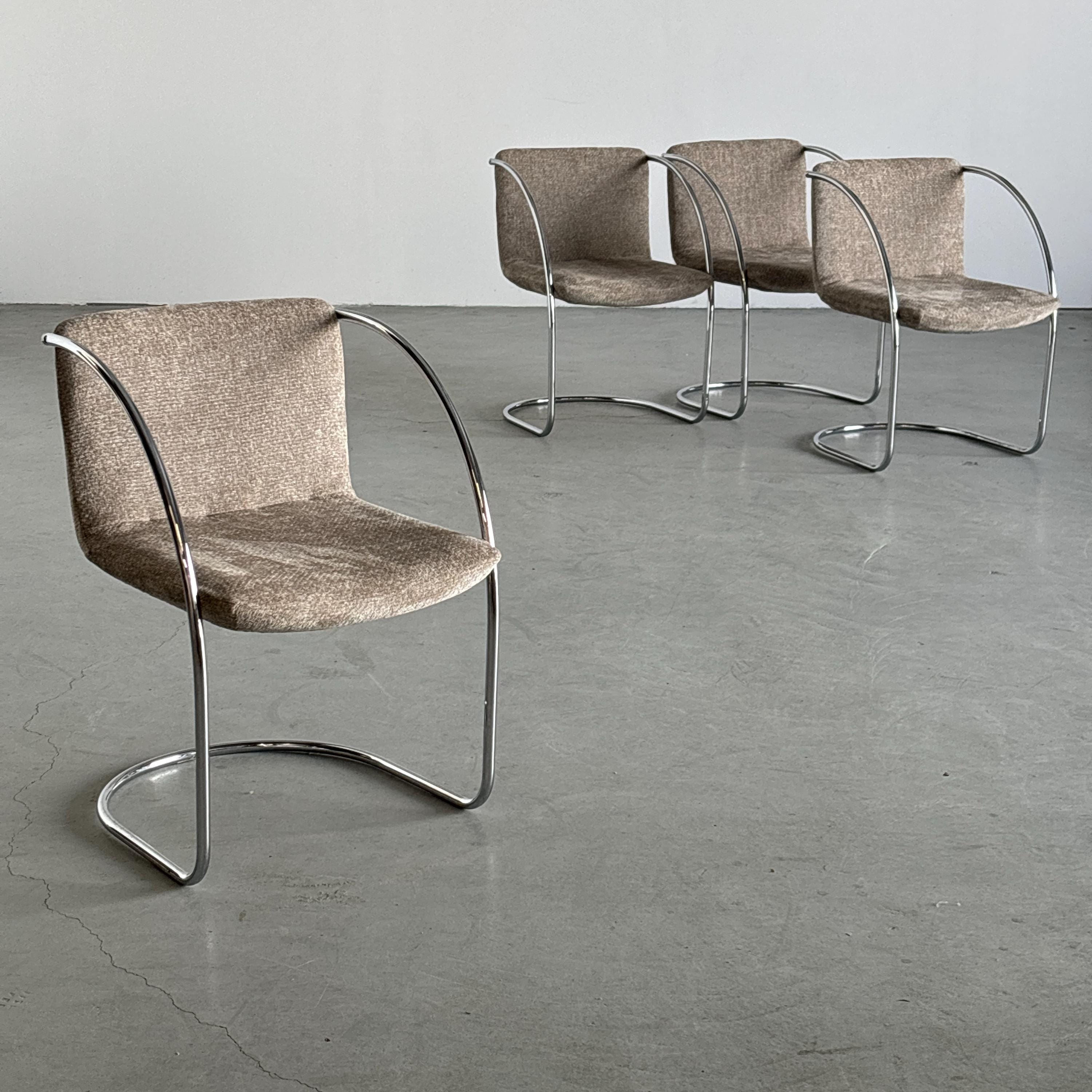 'Lens' Dining Chairs by Giovanni Offredi for Saporiti