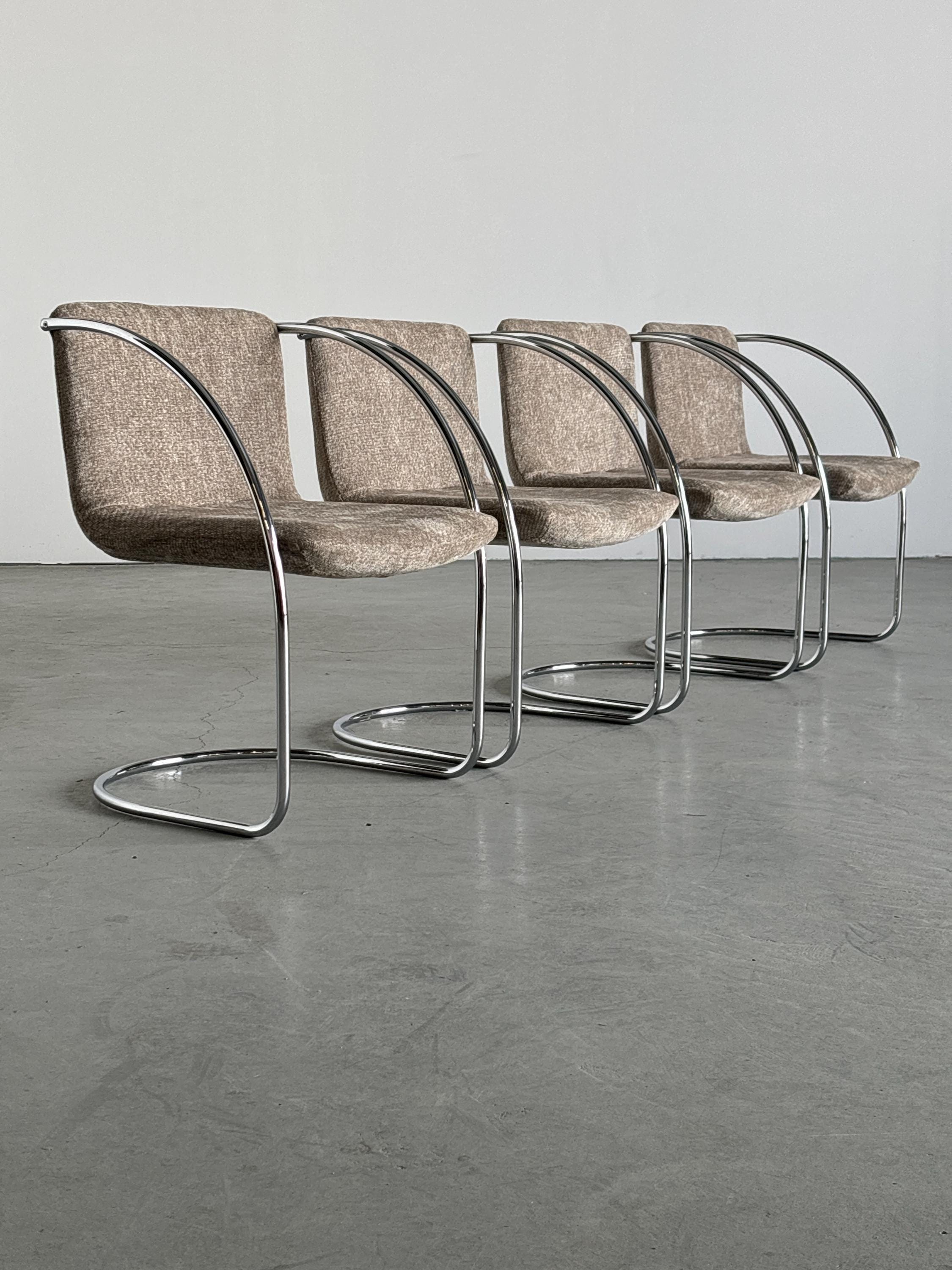 'Lens' Dining Chairs by Giovanni Offredi for Saporiti