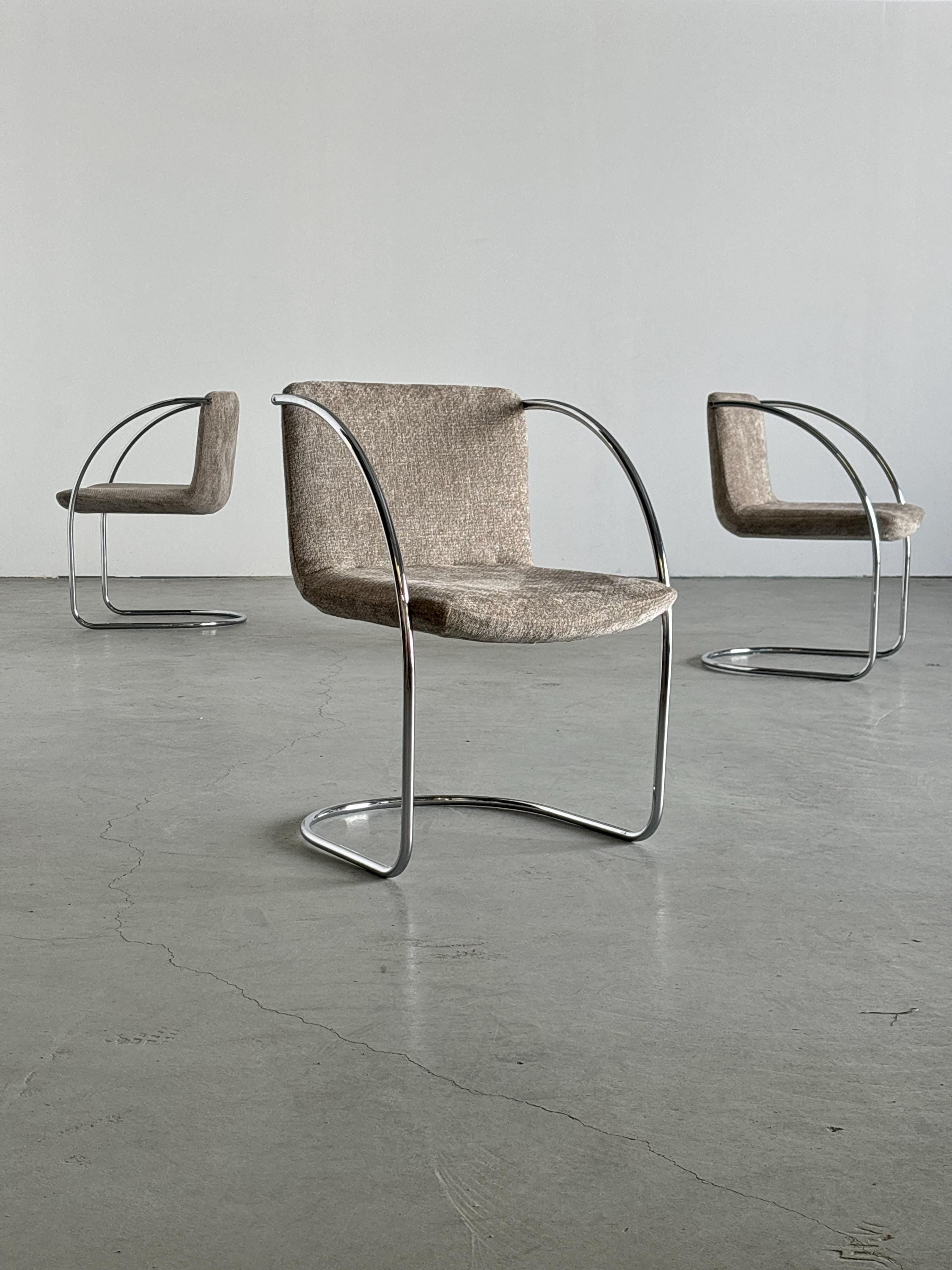 'Lens' Dining Chairs by Giovanni Offredi for Saporiti