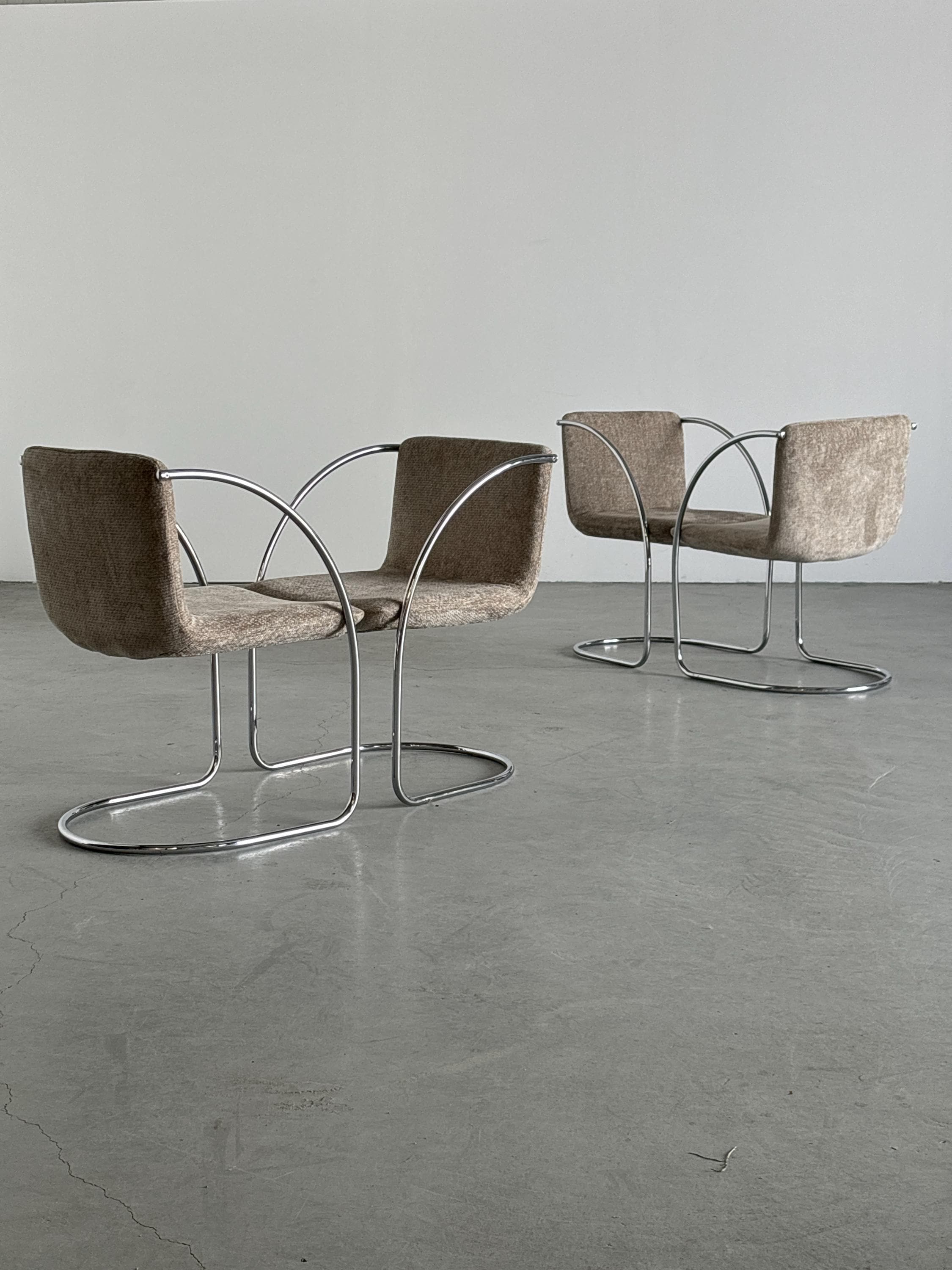 'Lens' Dining Chairs by Giovanni Offredi for Saporiti