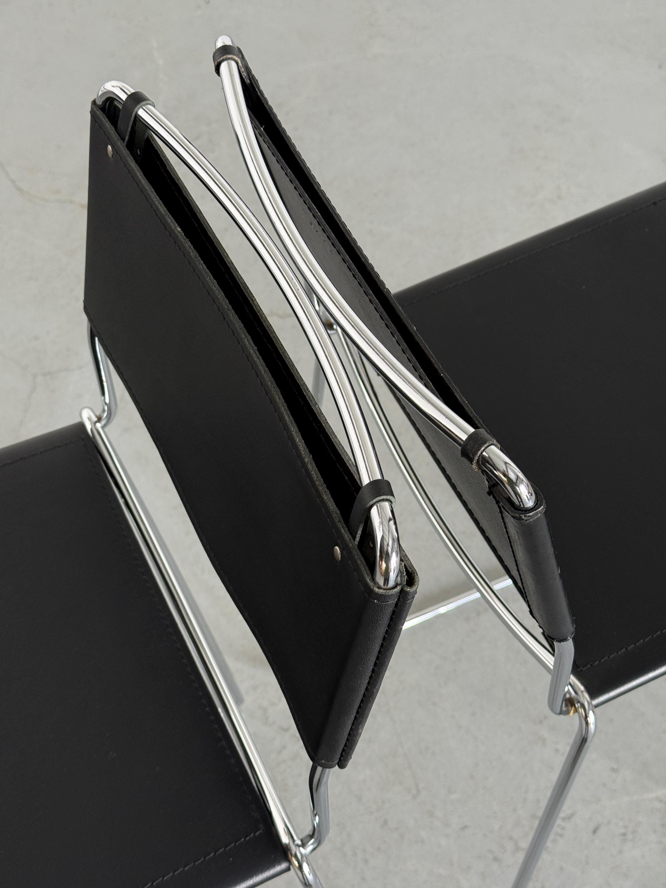 Stackable Barstools, Faux Leather and Chromed Steel