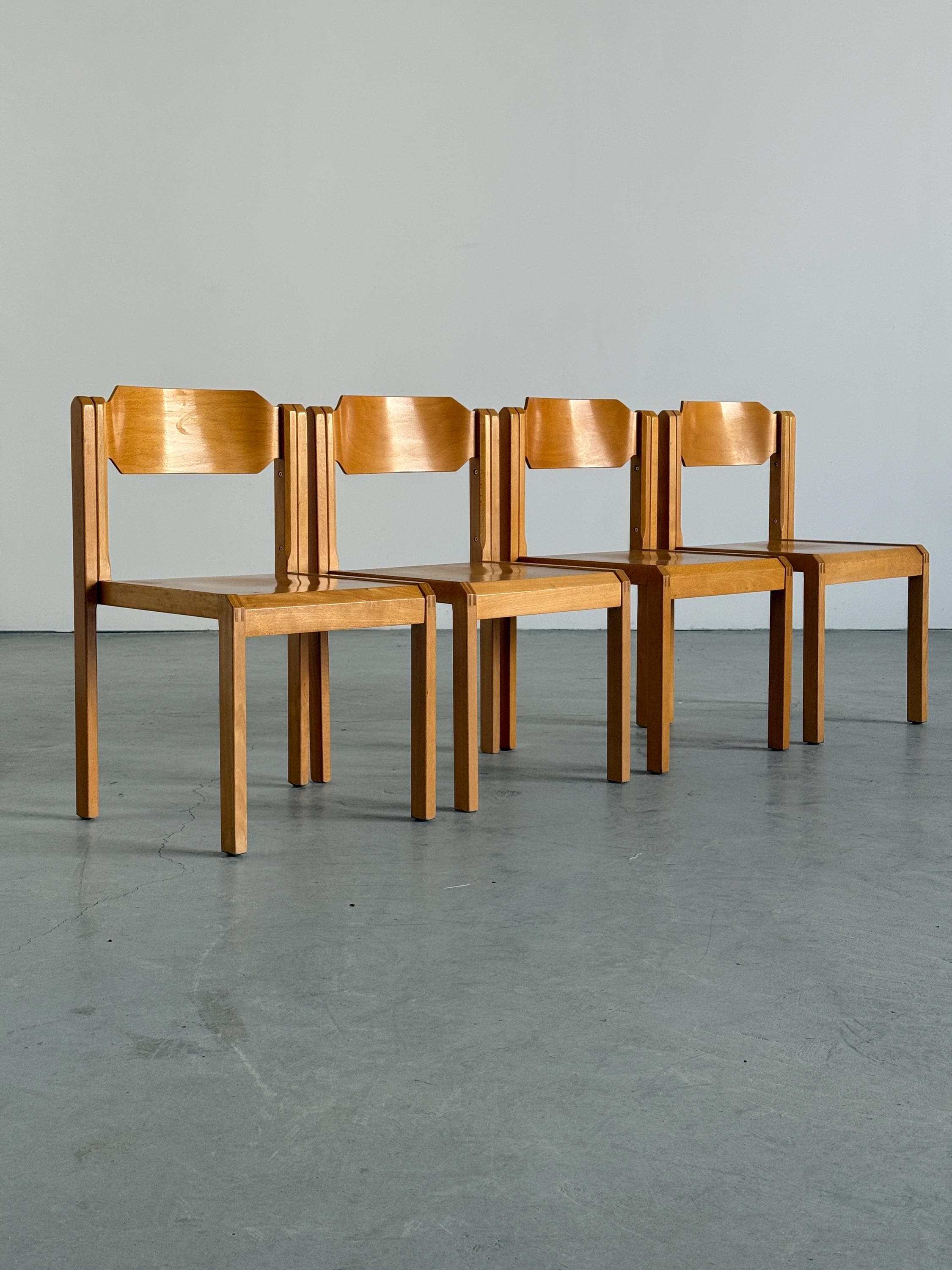 Stackable Dining Chairs in Birch Wood