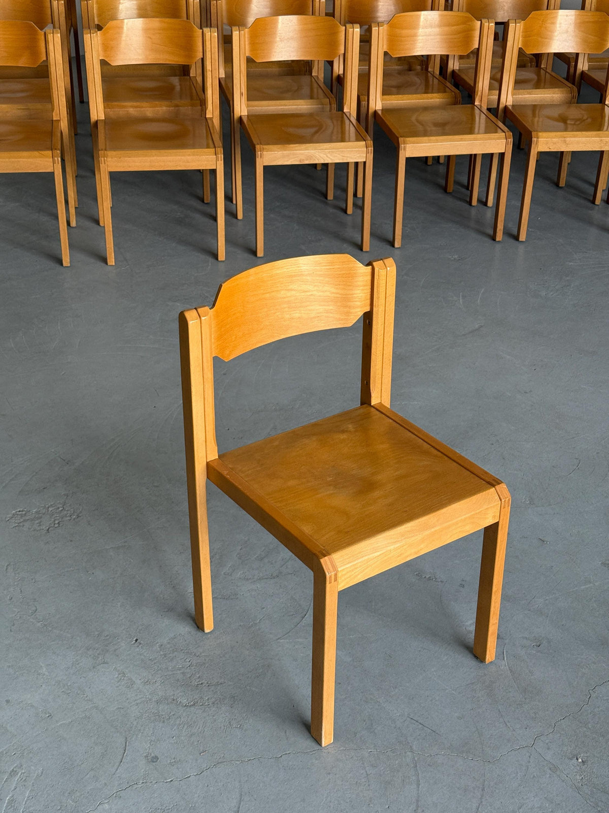 Stackable Dining Chairs in Birch Wood