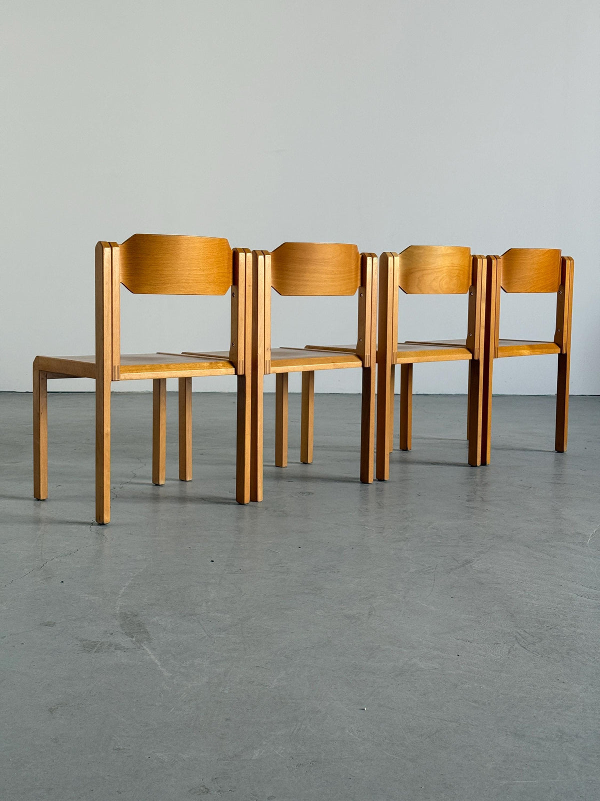 Stackable Dining Chairs in Birch Wood