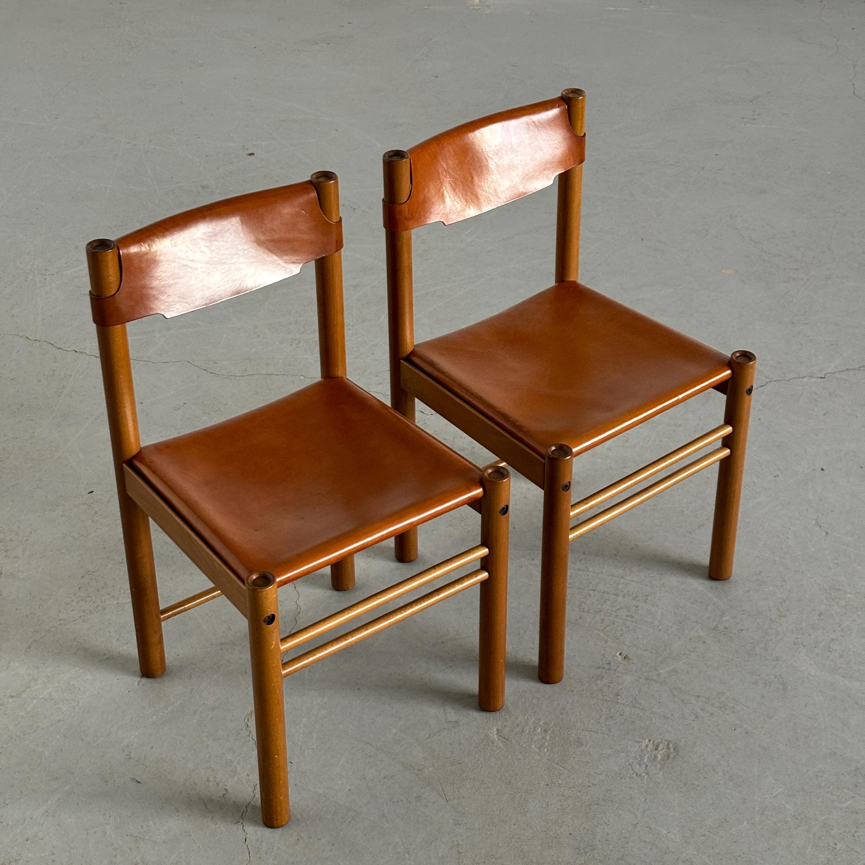 Dining Chairs by Ibisco Sedie in Cognac Leather
