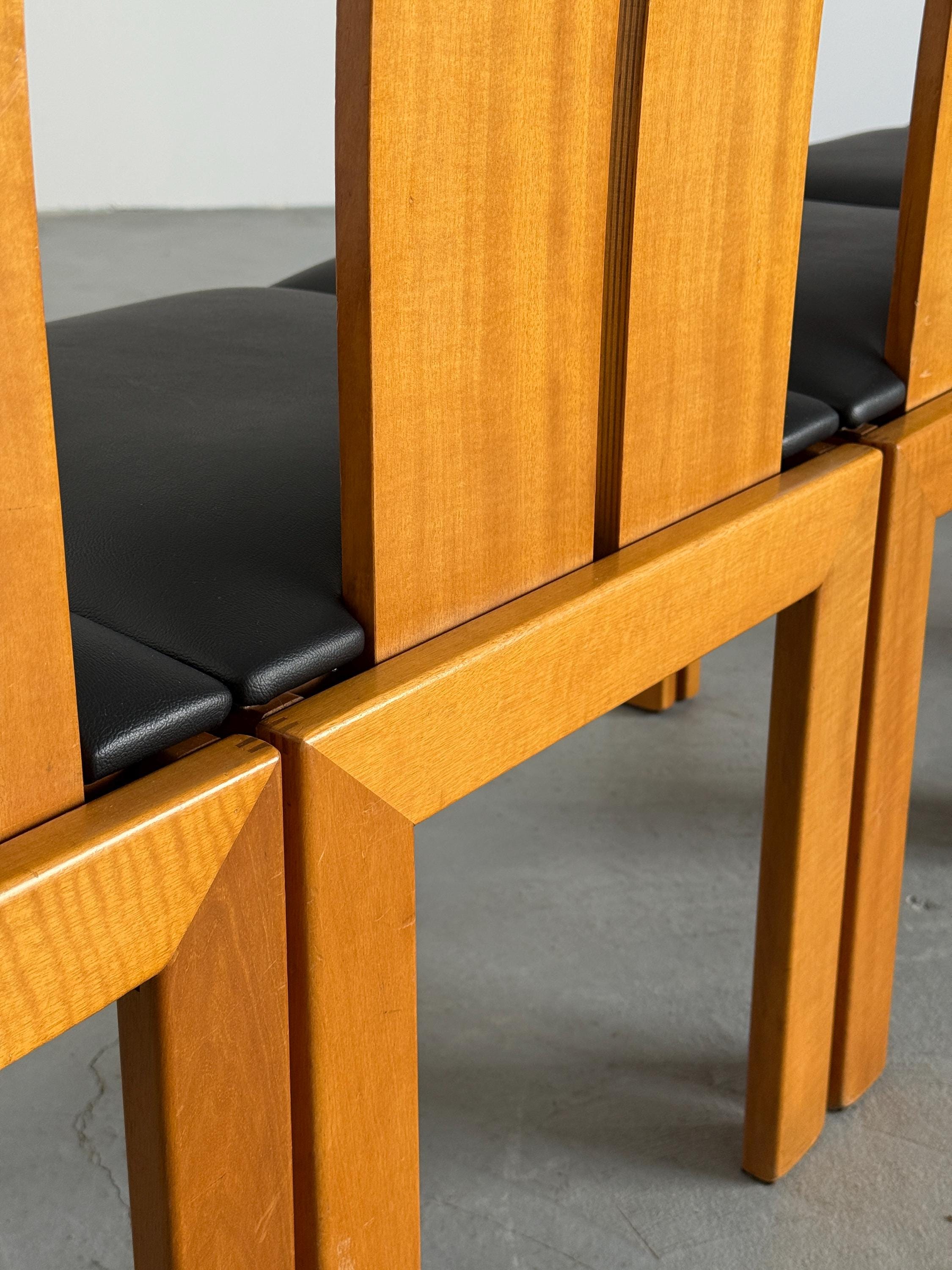 Sculptural Dining Chars in Style of Carlo Scarpa