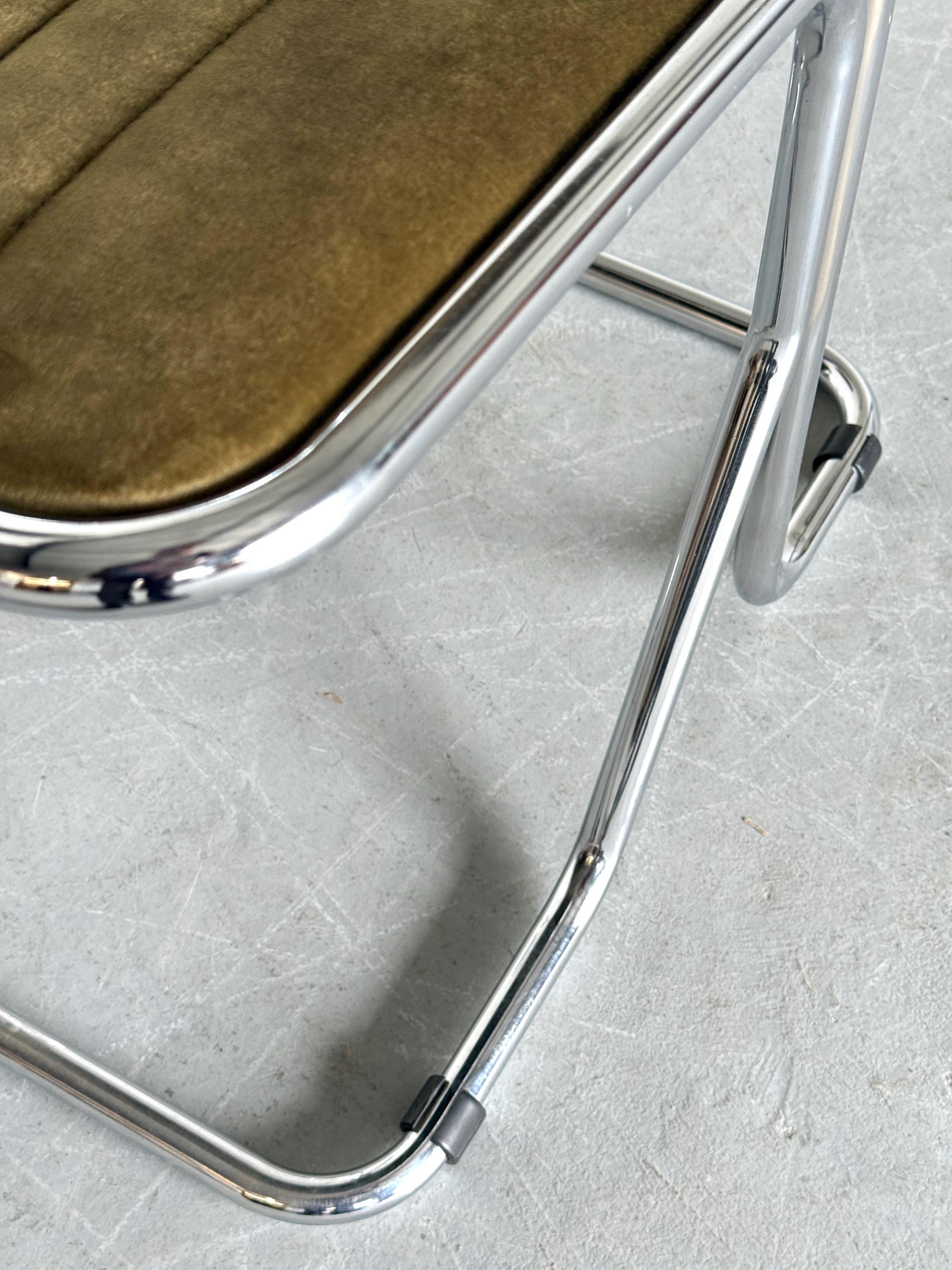 Cantilever Chair in Dark Green Velvet Upholstery